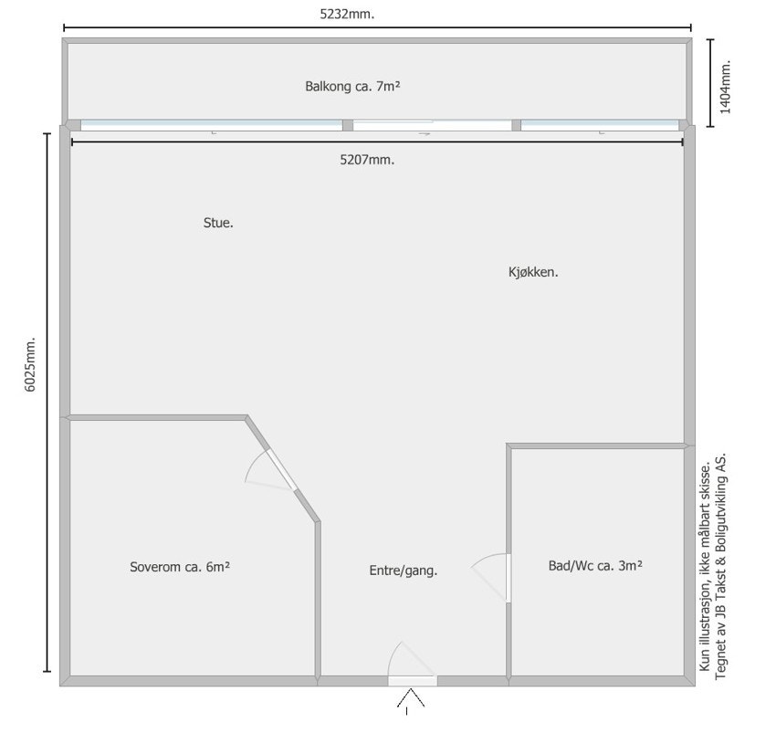 Leiligheten har en meget fin planløsning samt innglasset balkong for maksimal utnyttelse Galleribilde