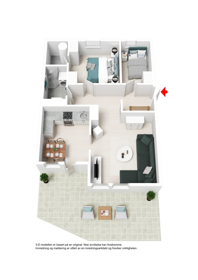 3D plantegning Galleribilde