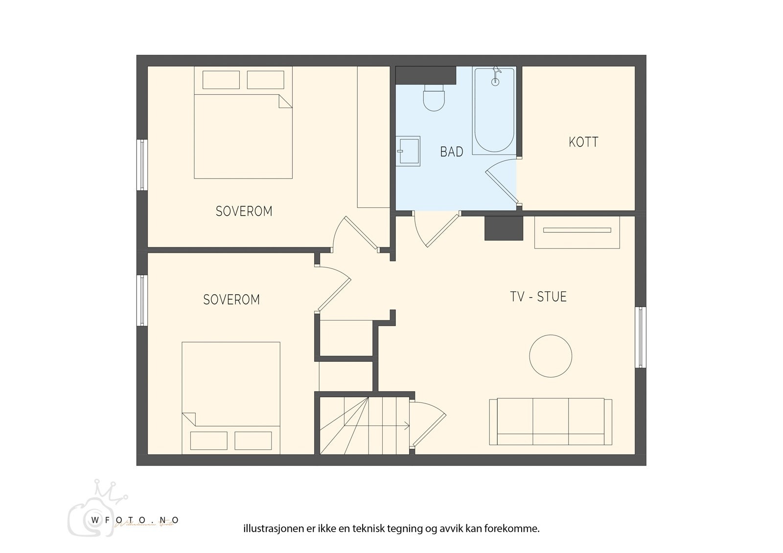 Planløsning loft Galleribilde