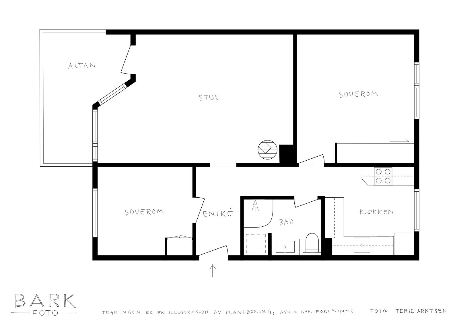 Leiligheten har en optimal planløsning. Galleribilde