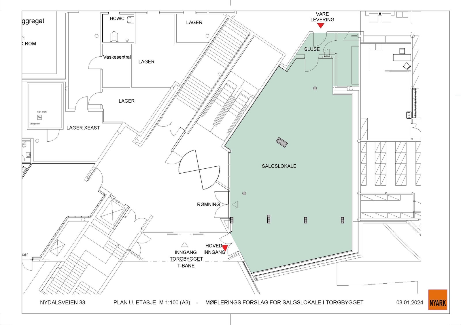 Planskisse Galleribilde