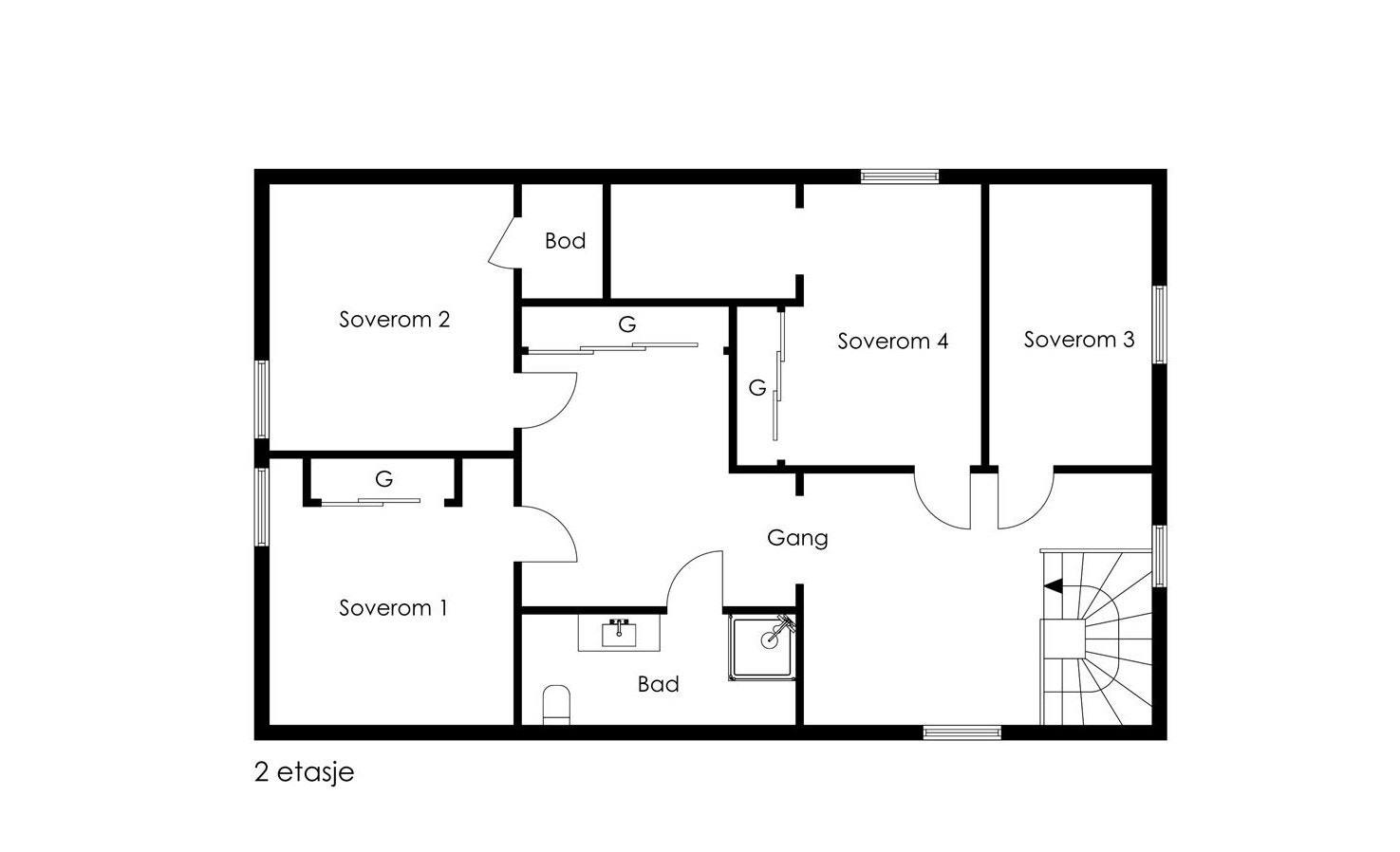 - Plantegning 2. etasje - Galleribilde