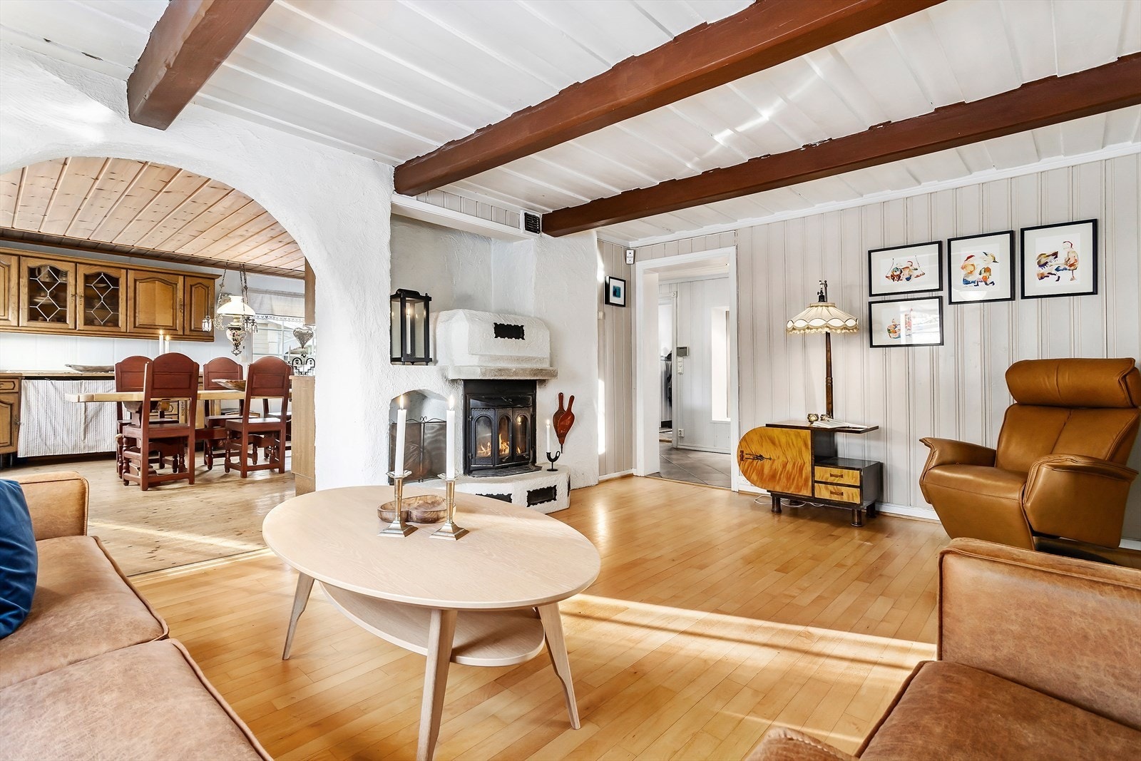 - Det er ildsted i begge stuer - Galleribilde