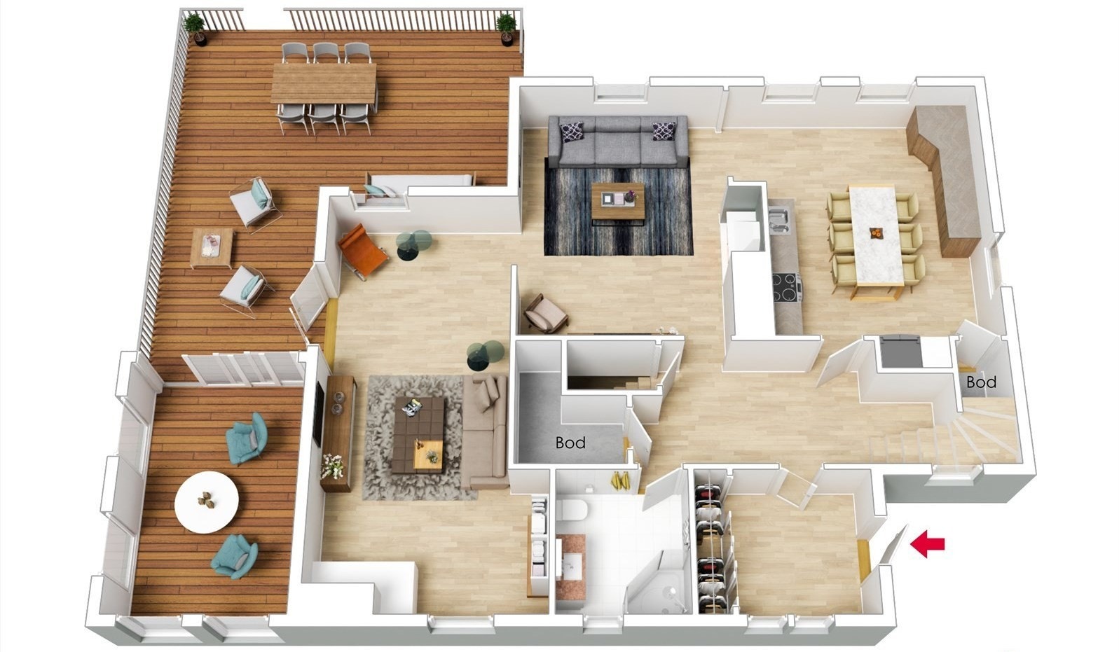 - Plantegning 1. etasje (hovedplan) - Galleribilde