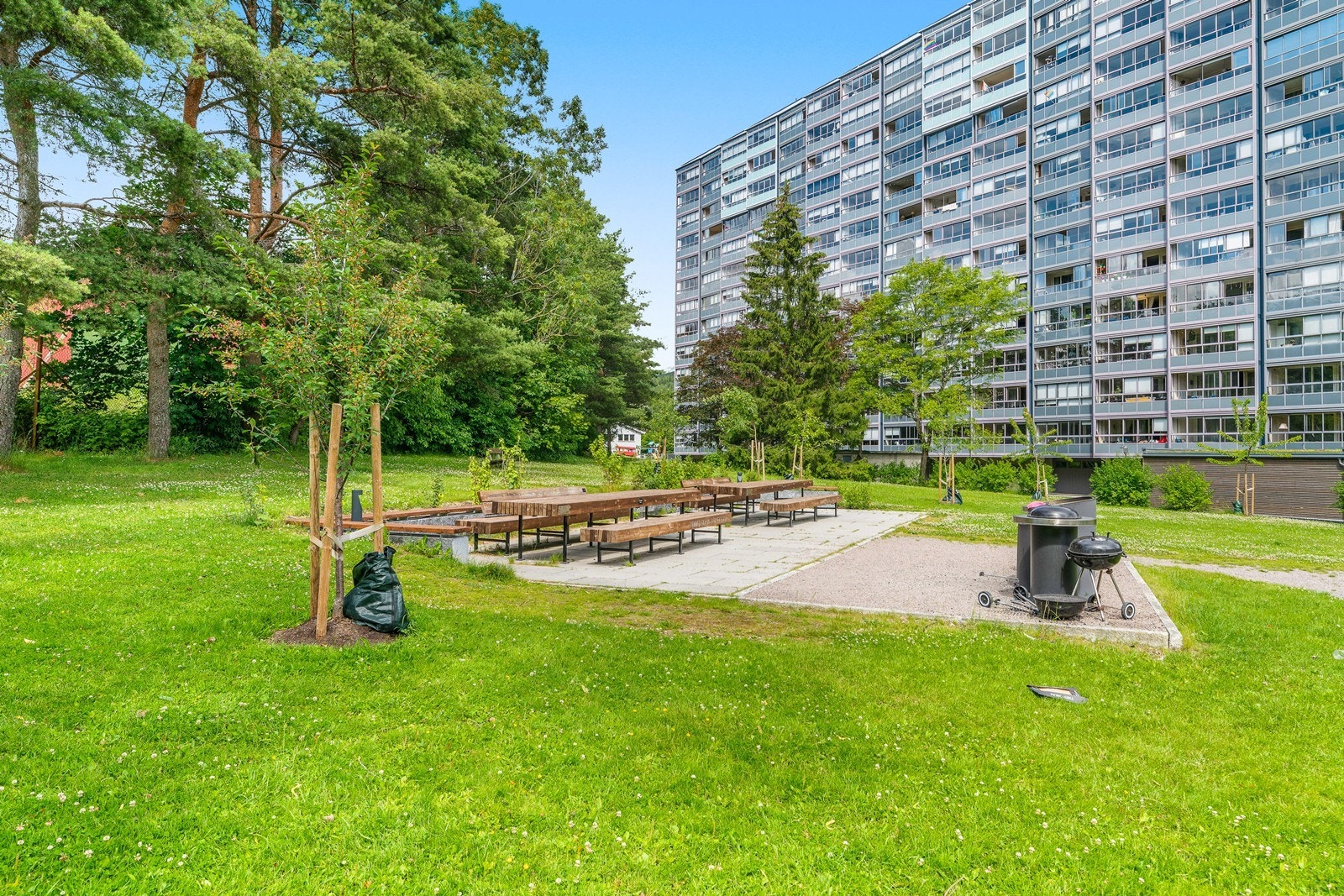 Området har hyggelige uteområder der mange kan samles. Galleribilde