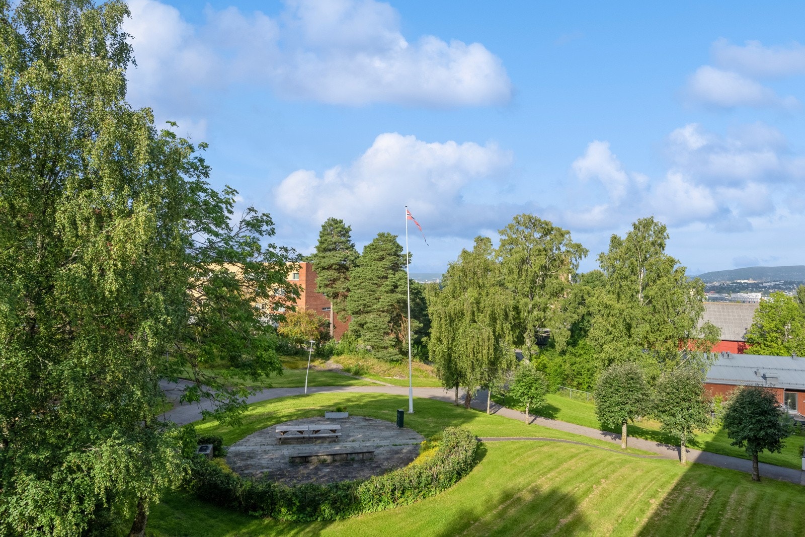 Flott utsikt fra balkongen Galleribilde