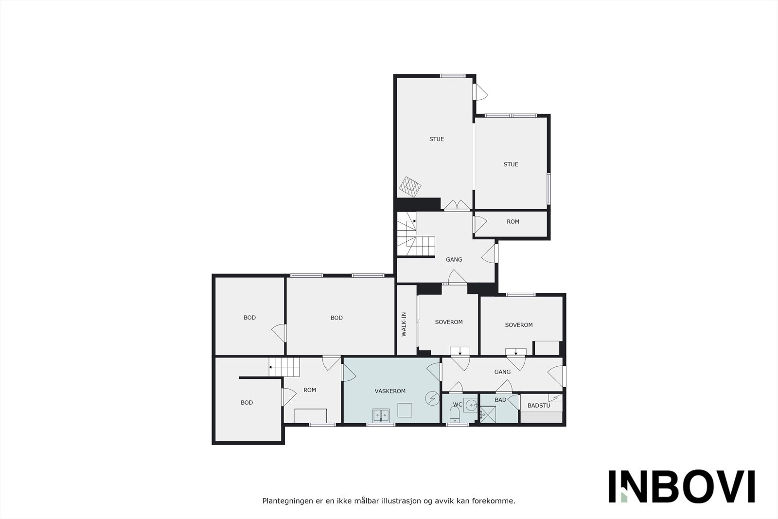 Plantegning underetasje Galleribilde