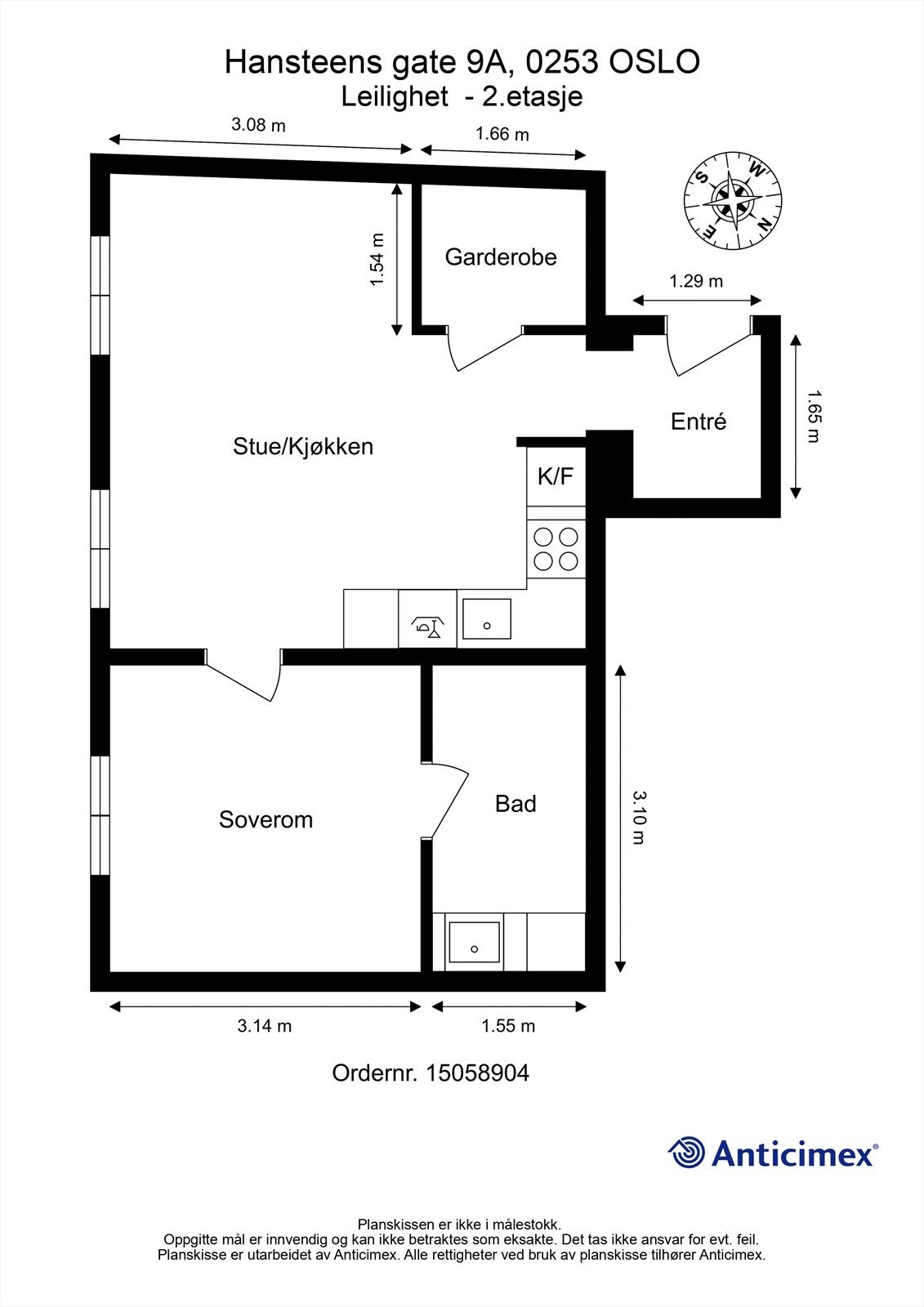 2. etg. Plantegning. Galleribilde
