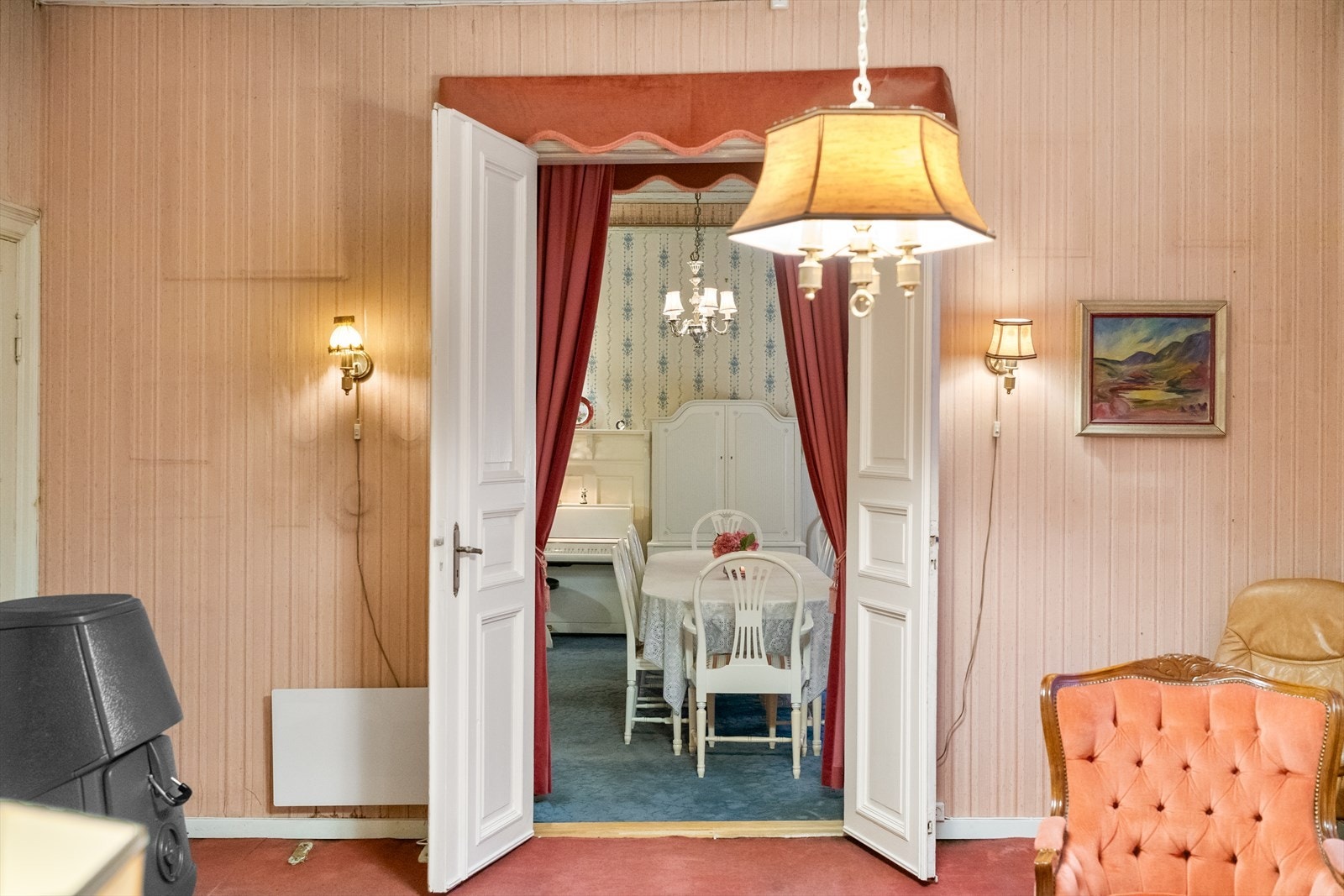 Originale fløydører inn til spisestue Galleribilde