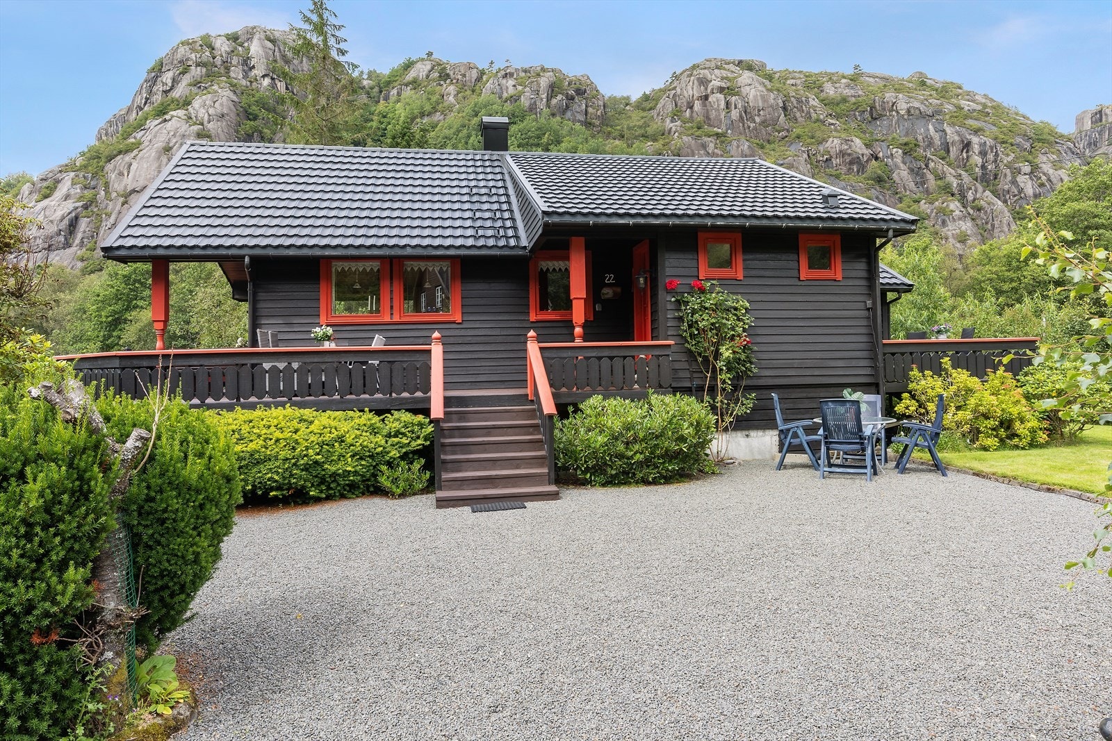 Gruslagt gårdsrom Galleribilde