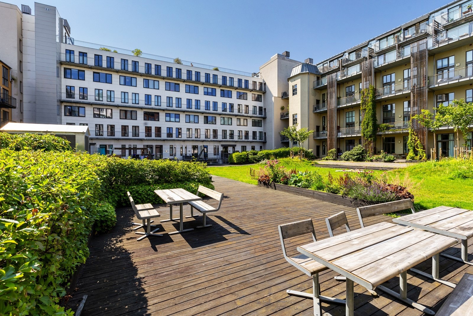 Borettslagets fellesområder er pent opparbeidet. Galleribilde