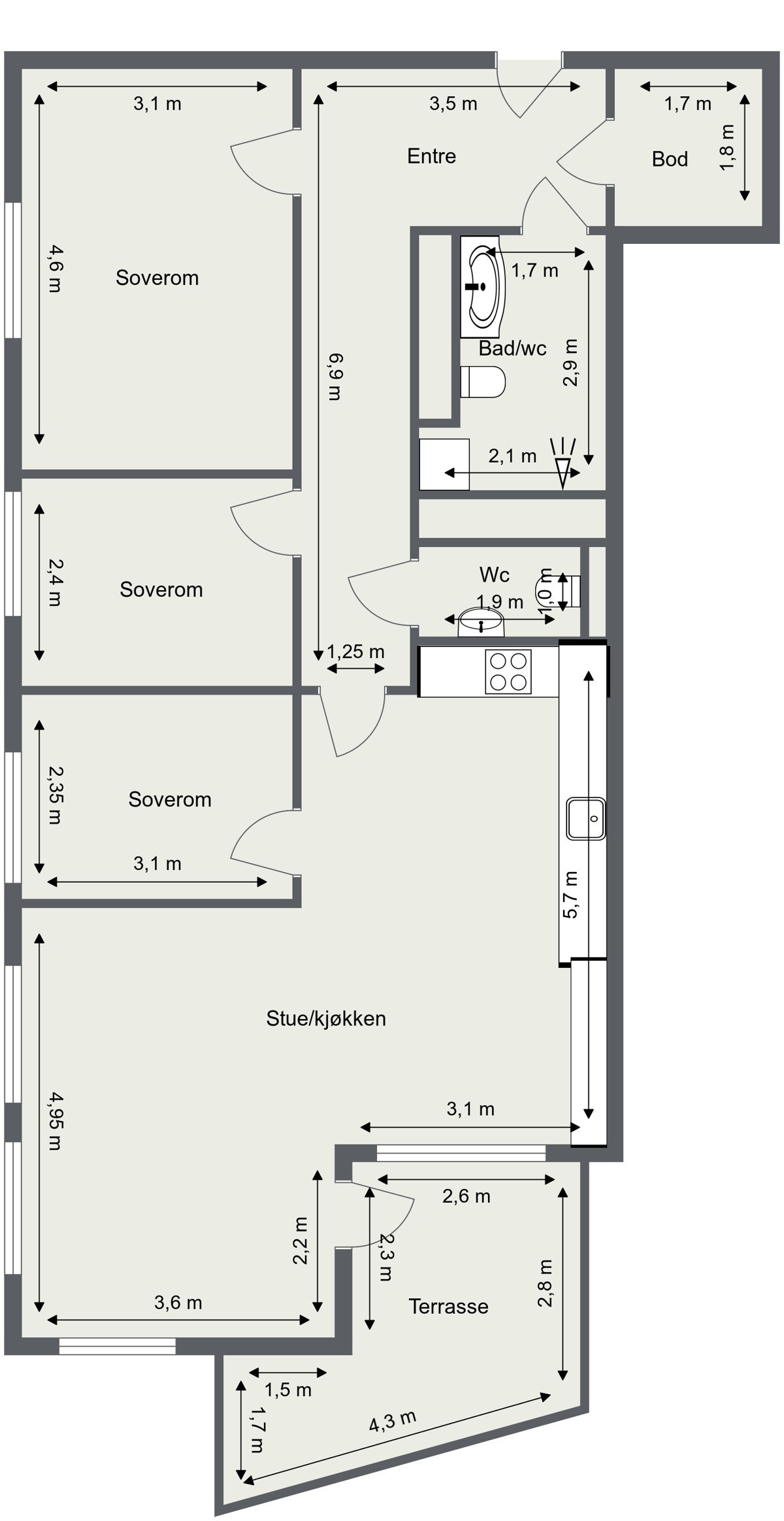 Plantegning Galleribilde
