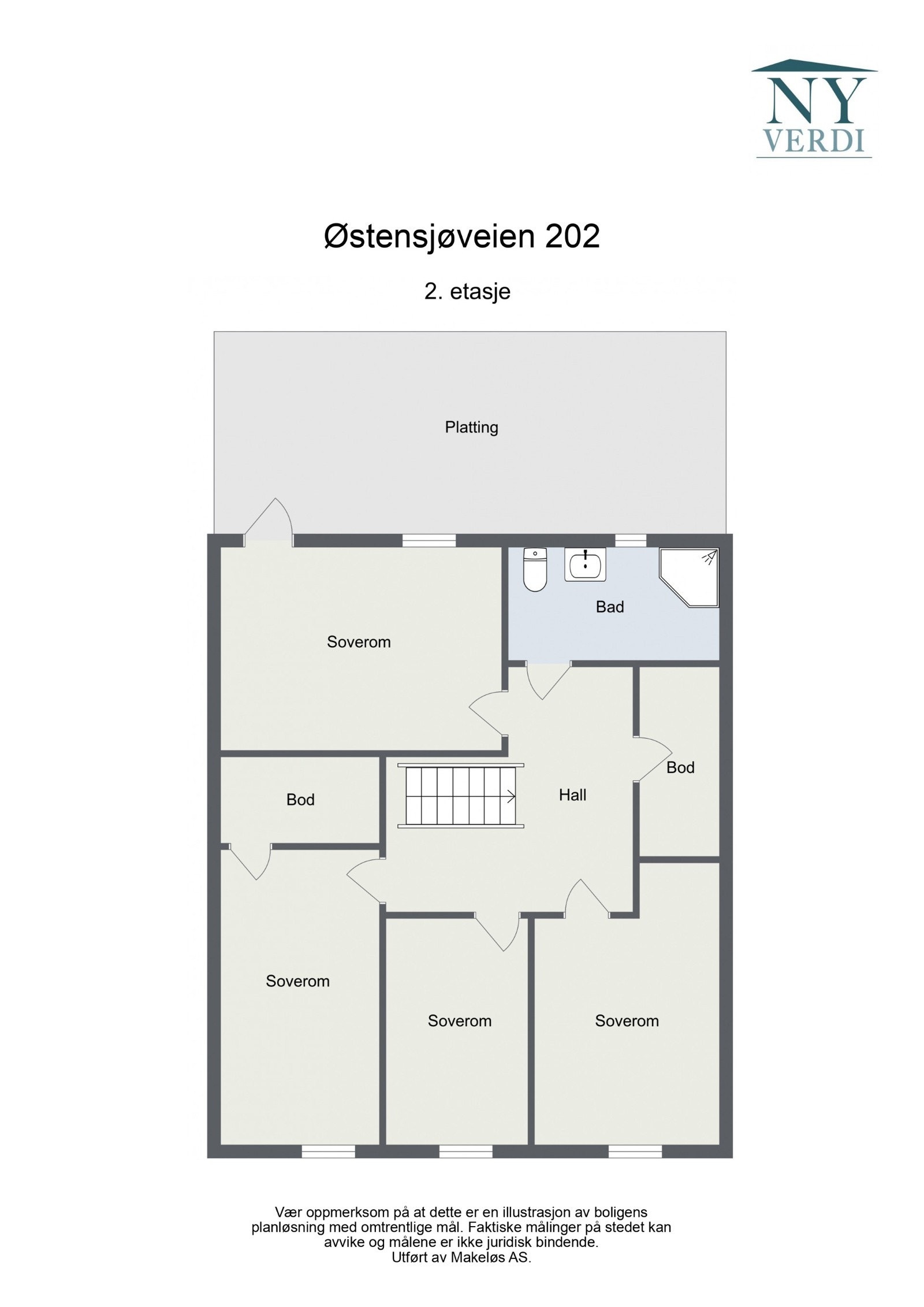 Plantegning av 2. etasje. Galleribilde