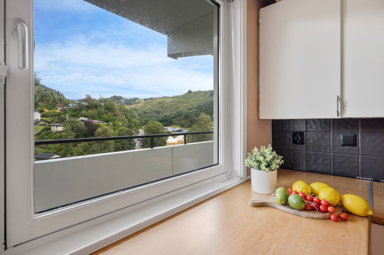 - Hyggelig utsyn fra kjøkkenvinduet - Galleribilde