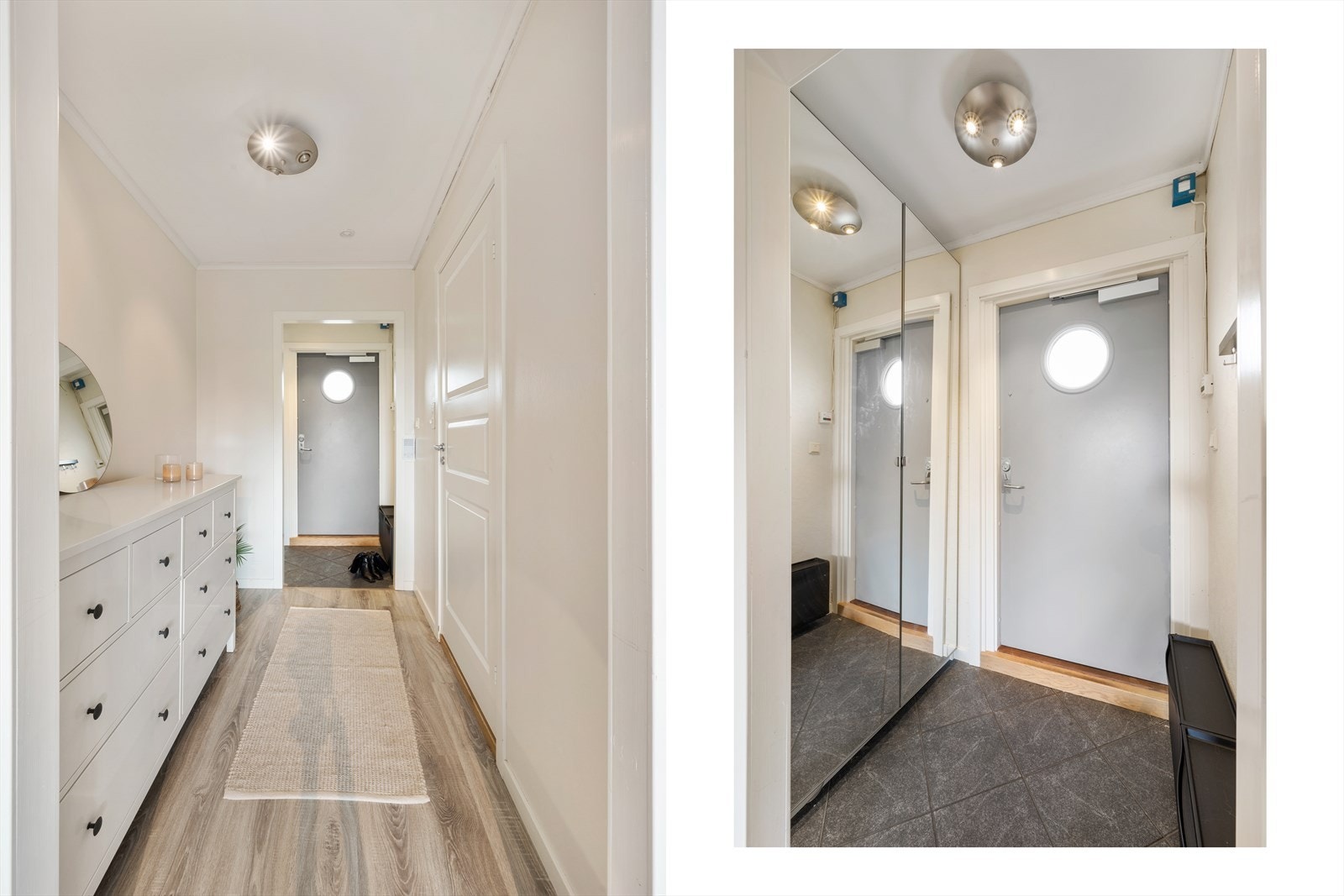 - Entré/gang på 6,1 m² med god plass til å henge fra deg yttertøy og sko - Galleribilde