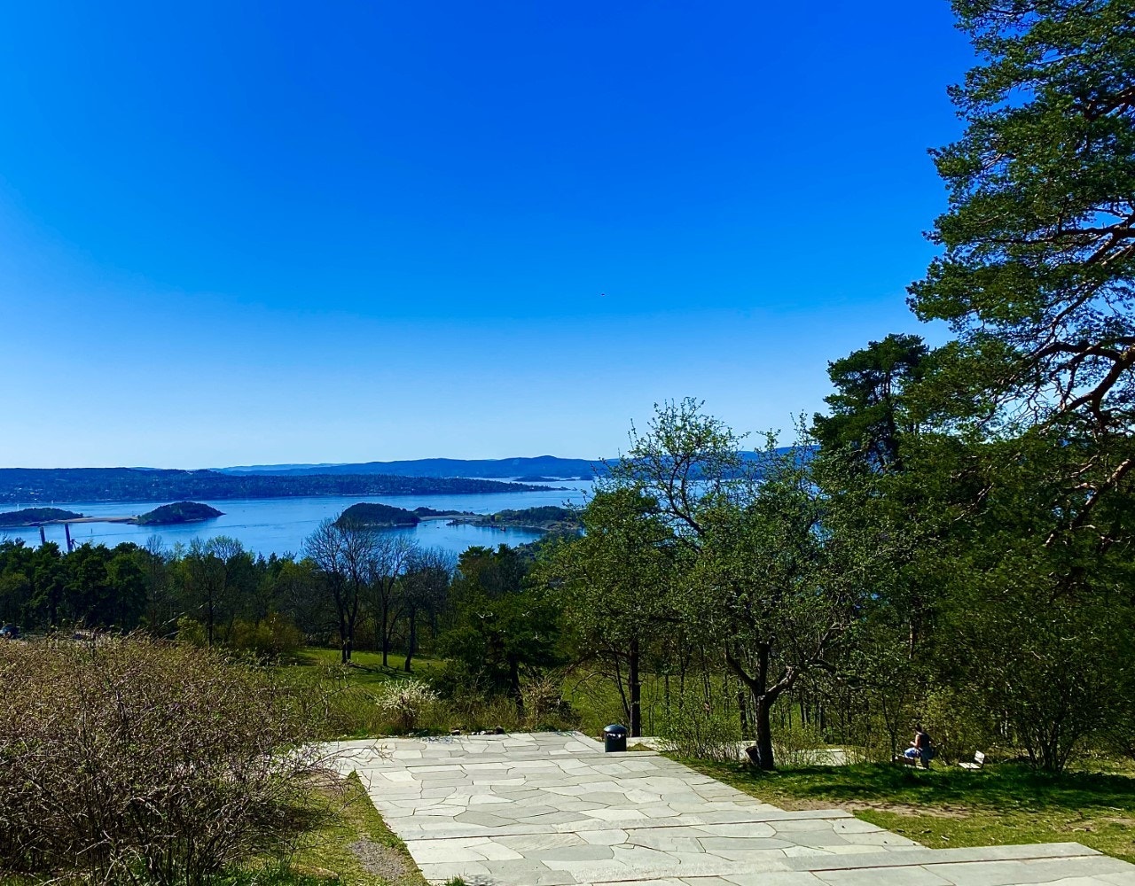 Kort vei til Ekeberg. Nydelig utsikt fra toppen av Ekebergparken. Galleribilde