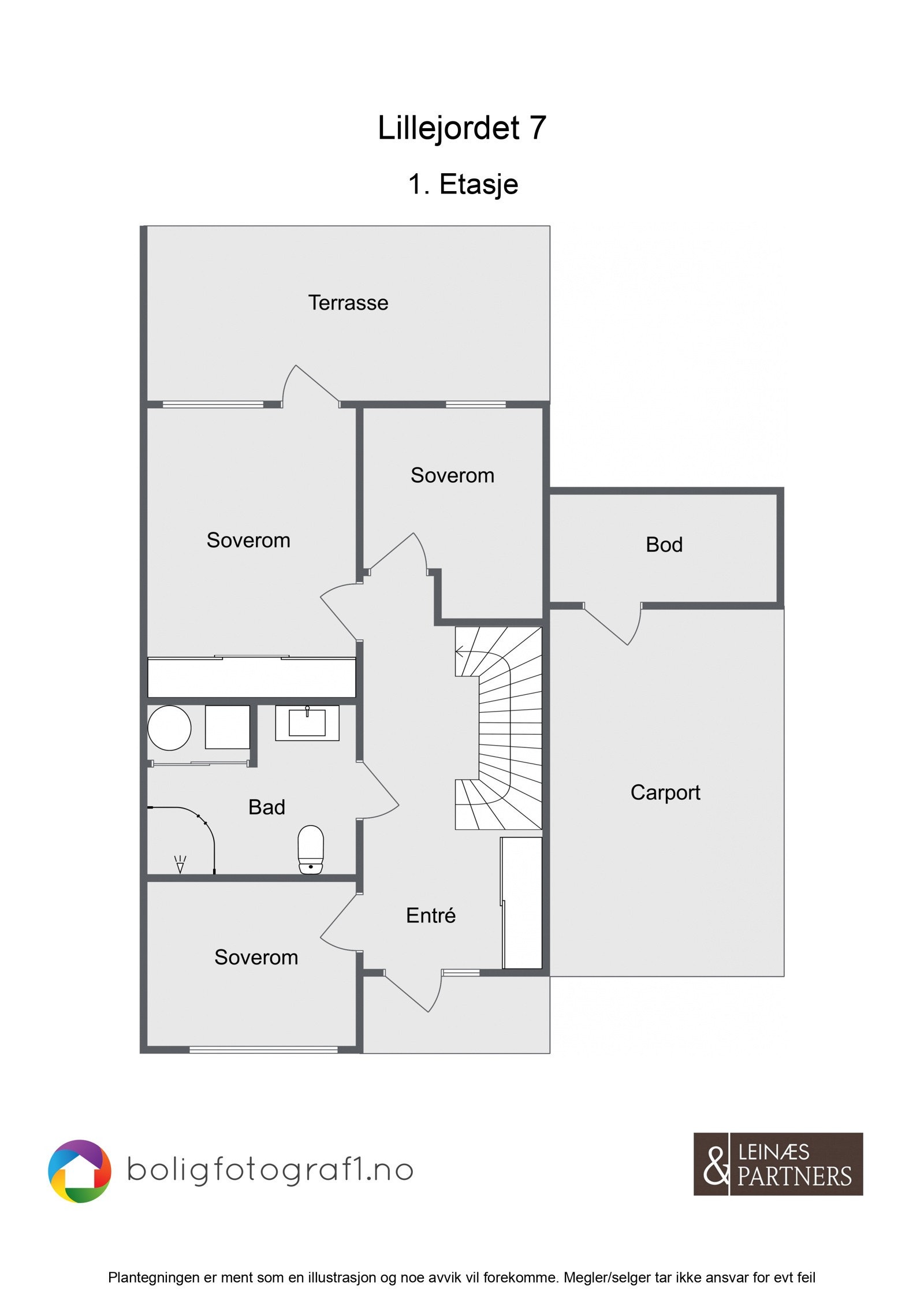 Plantegning av 1. etasje Galleribilde