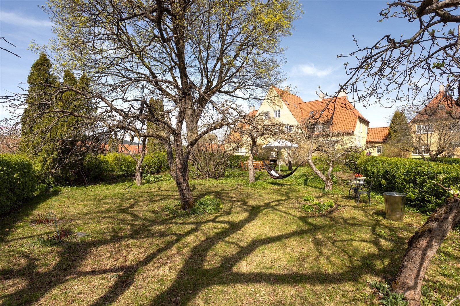 Hagen er av sjelden god størrelse med trær- og prydvekster som blomstrer i alle farger og fasonger på sommerhalvåret. Galleribilde