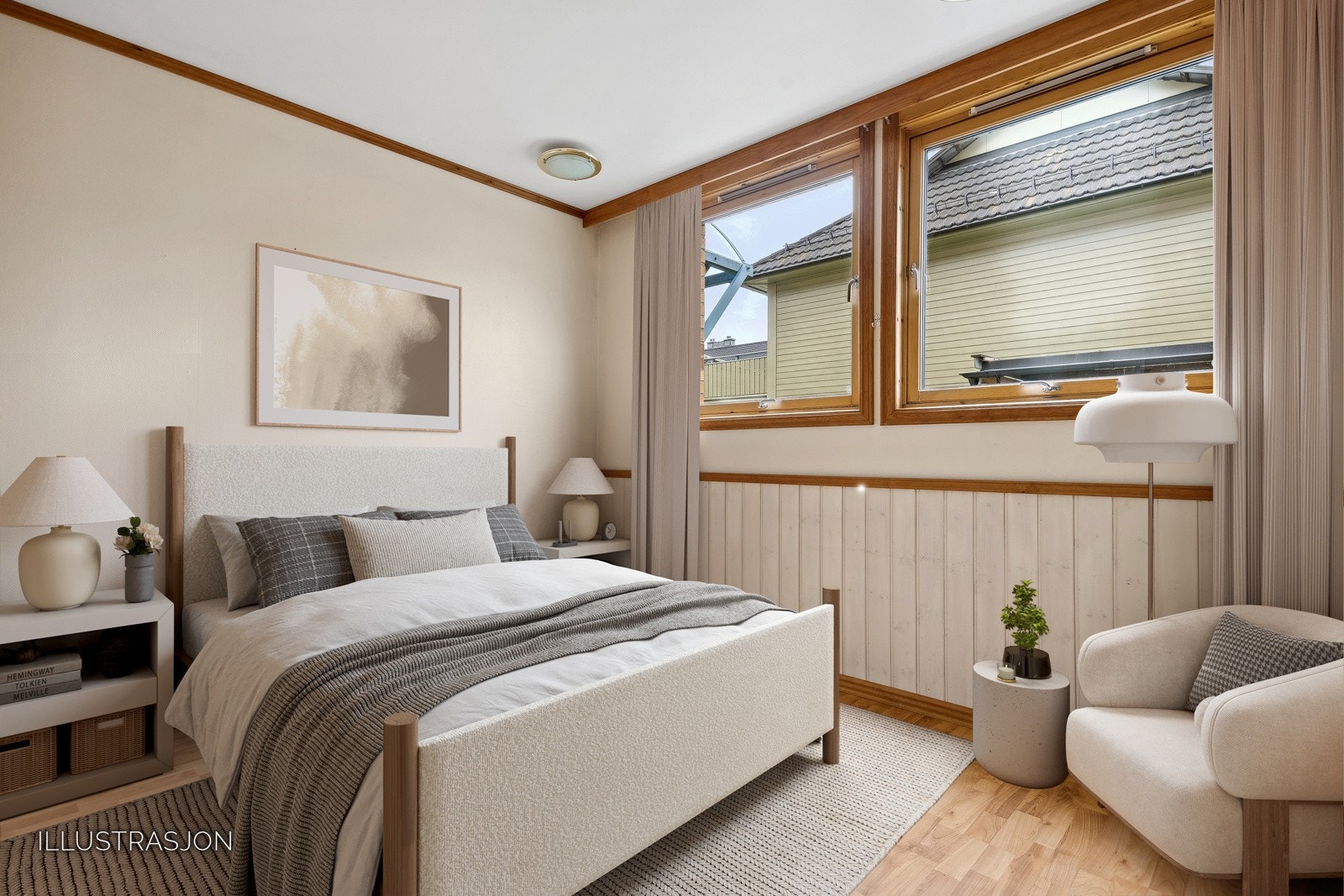 Soverom 2 er lyst og romslig og kan enkelt møbleres etter ønsker og behov. Galleribilde