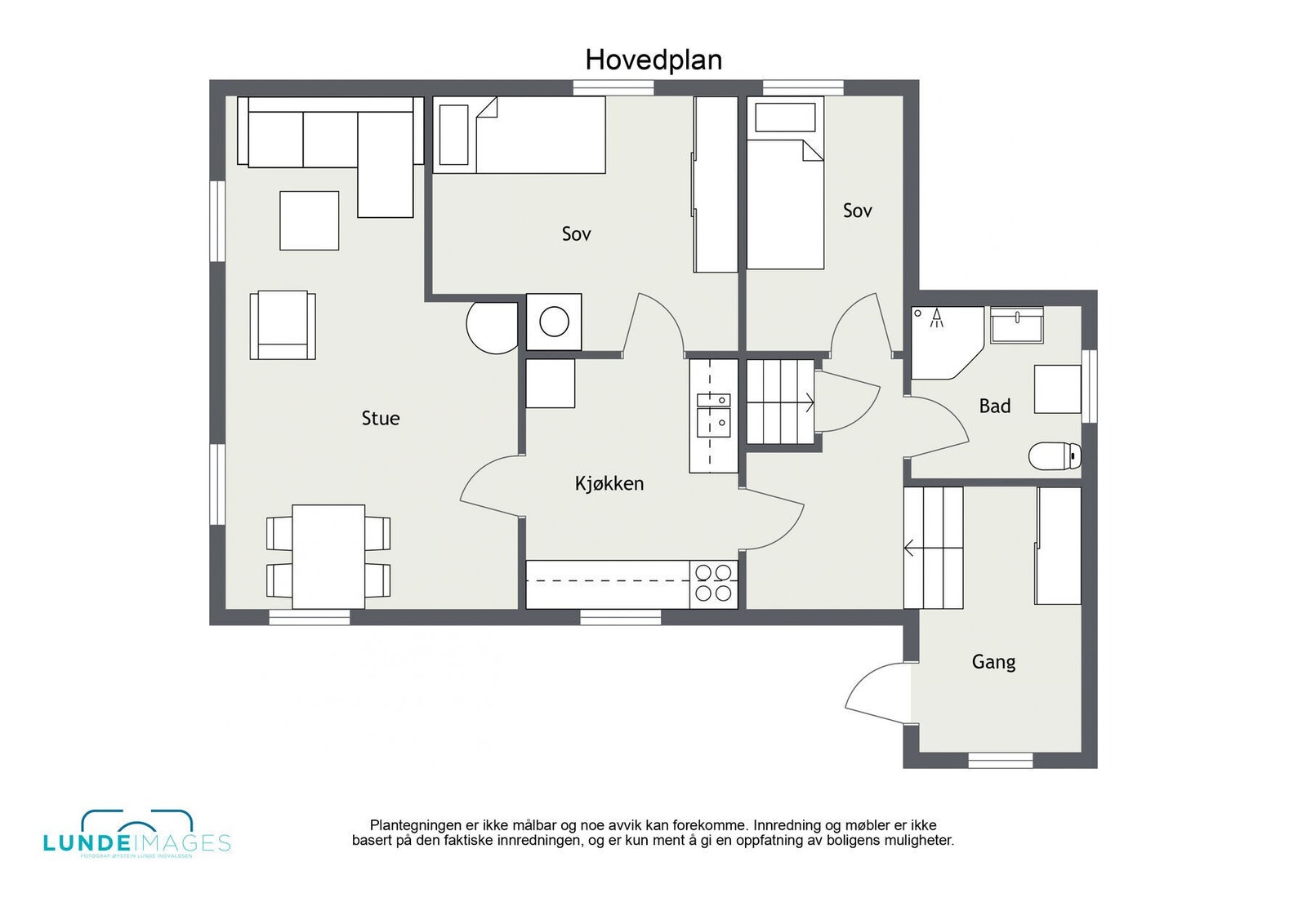 Plantegning hovedplan - ikke målbar Galleribilde