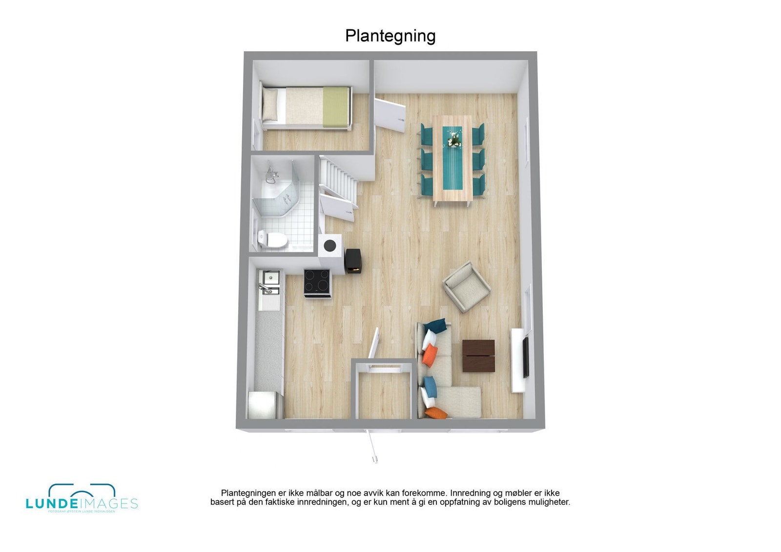 Plantegning 3D - ikke målbar Galleribilde