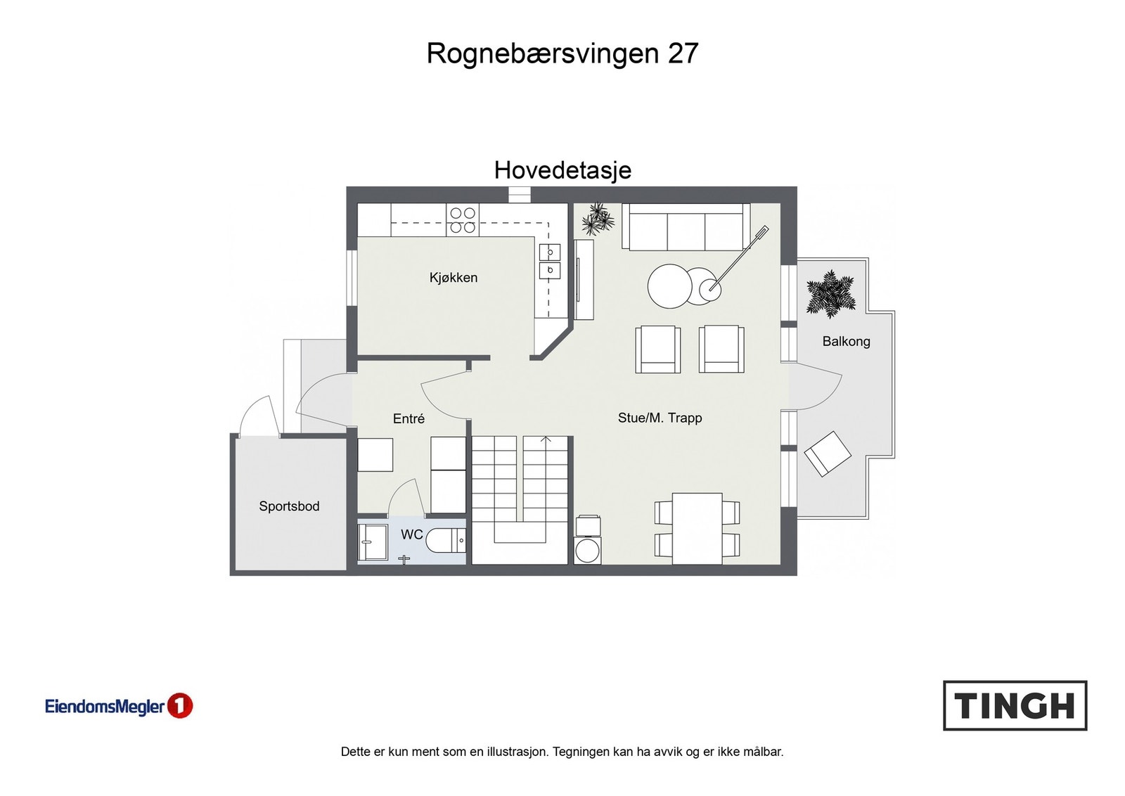Planskisse hovedetasje Galleribilde