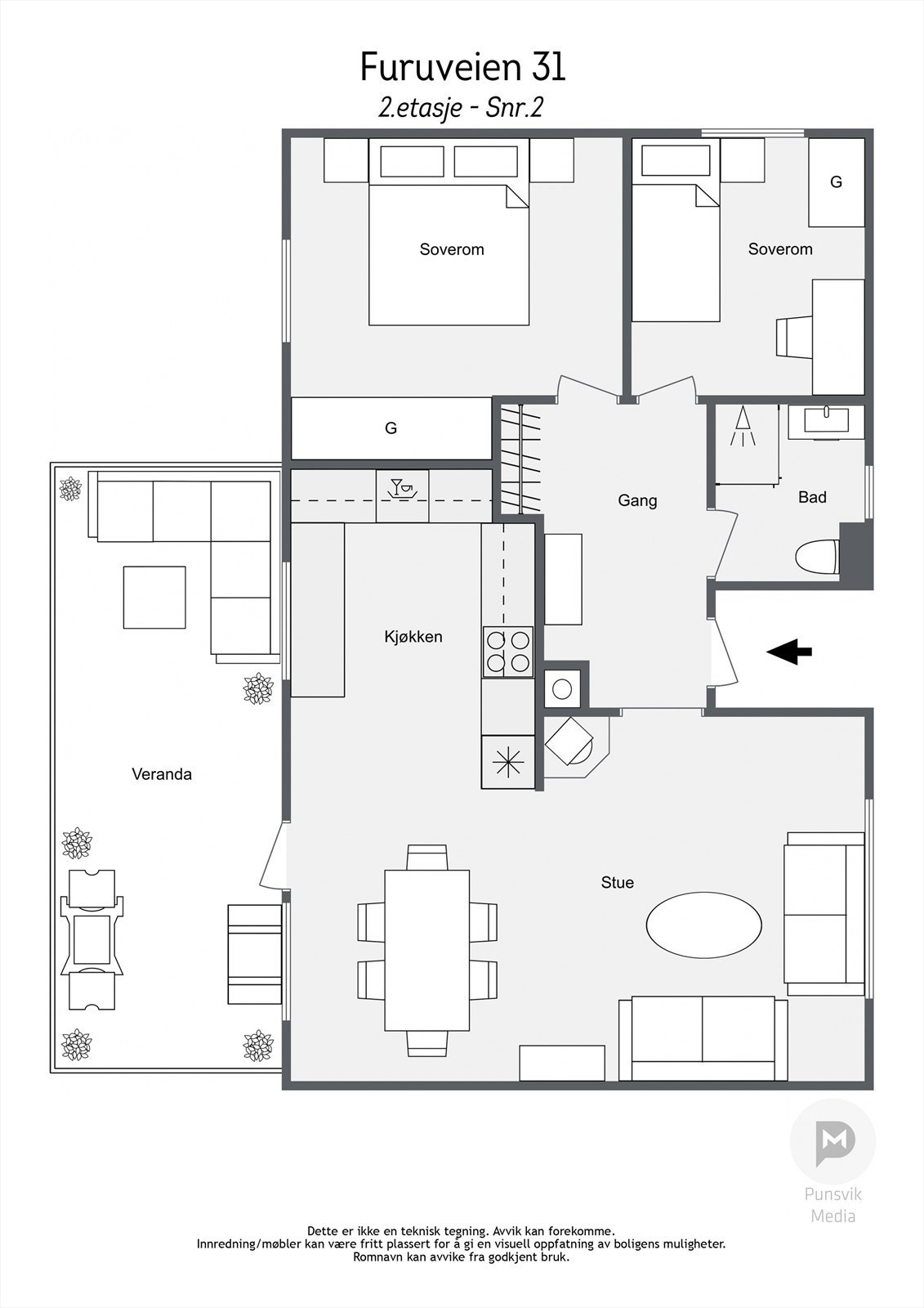 Vi tar en rask titt på plantegningen for orientering! Galleribilde
