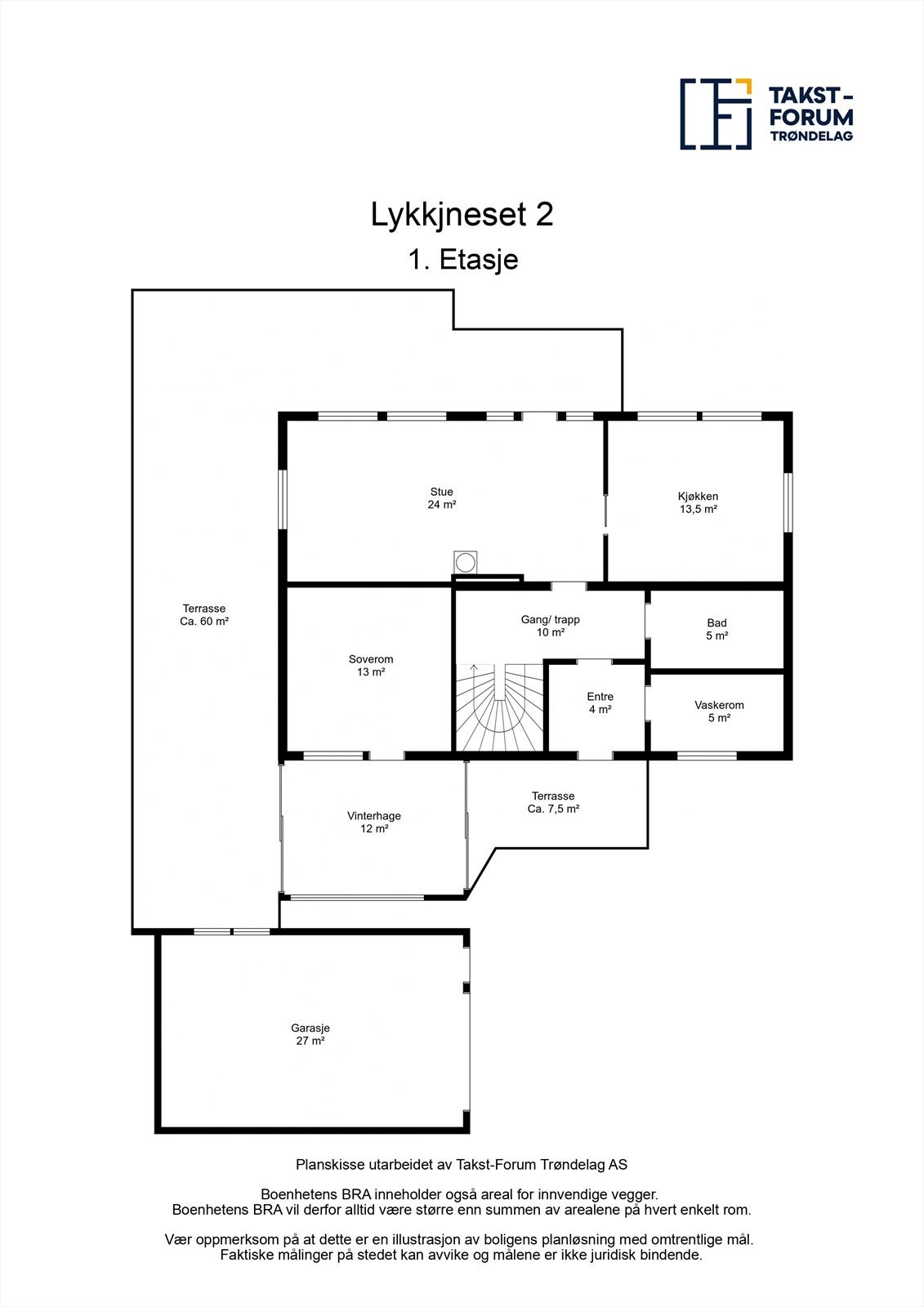 Plantegning 1. etasje Galleribilde