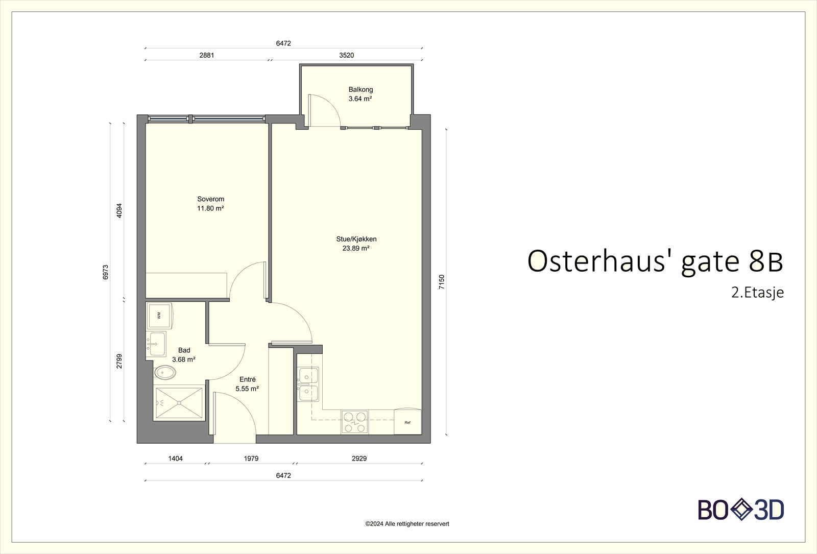 Takstmanns plantegning Galleribilde