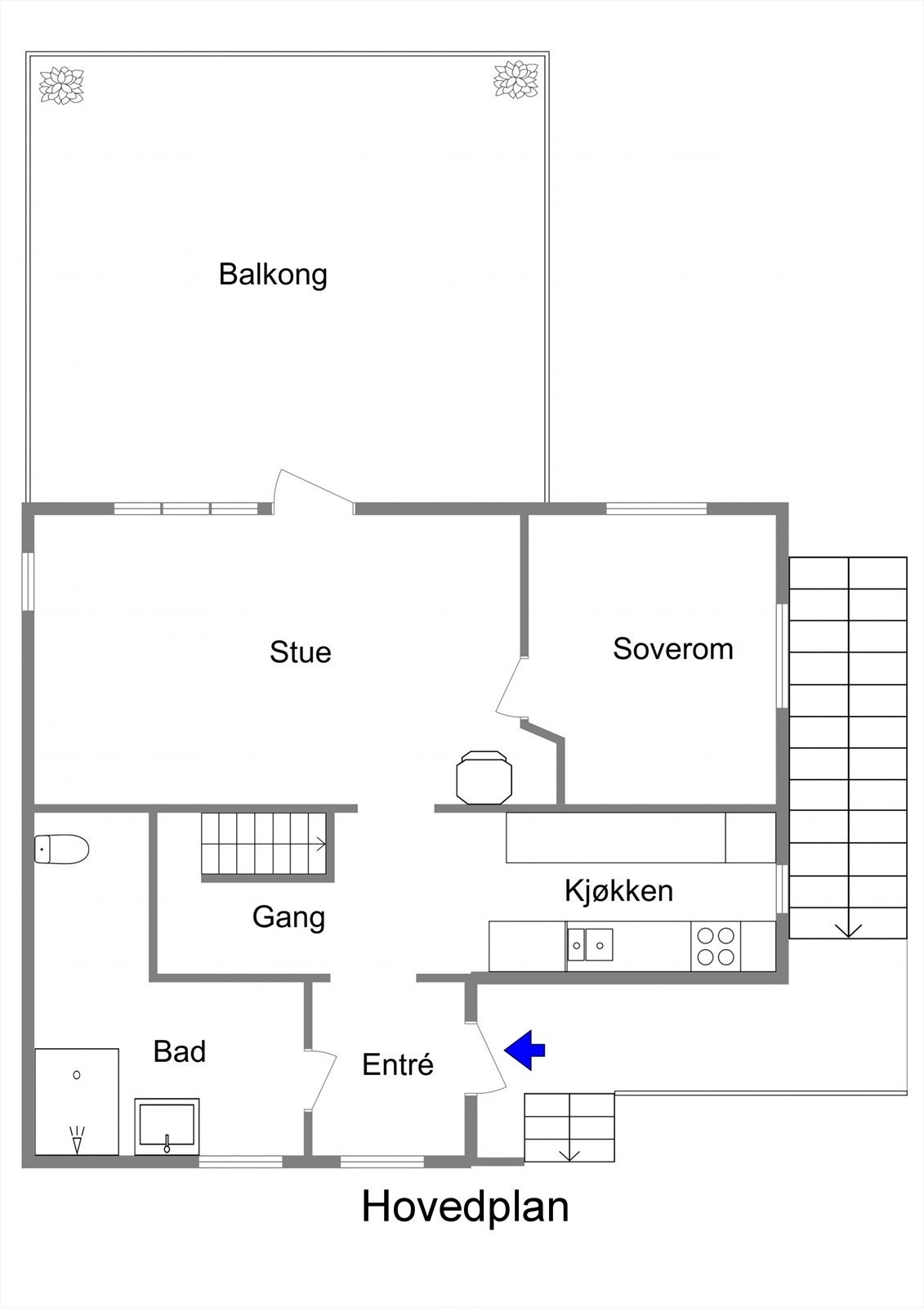 Plantegning - 1.etg Galleribilde