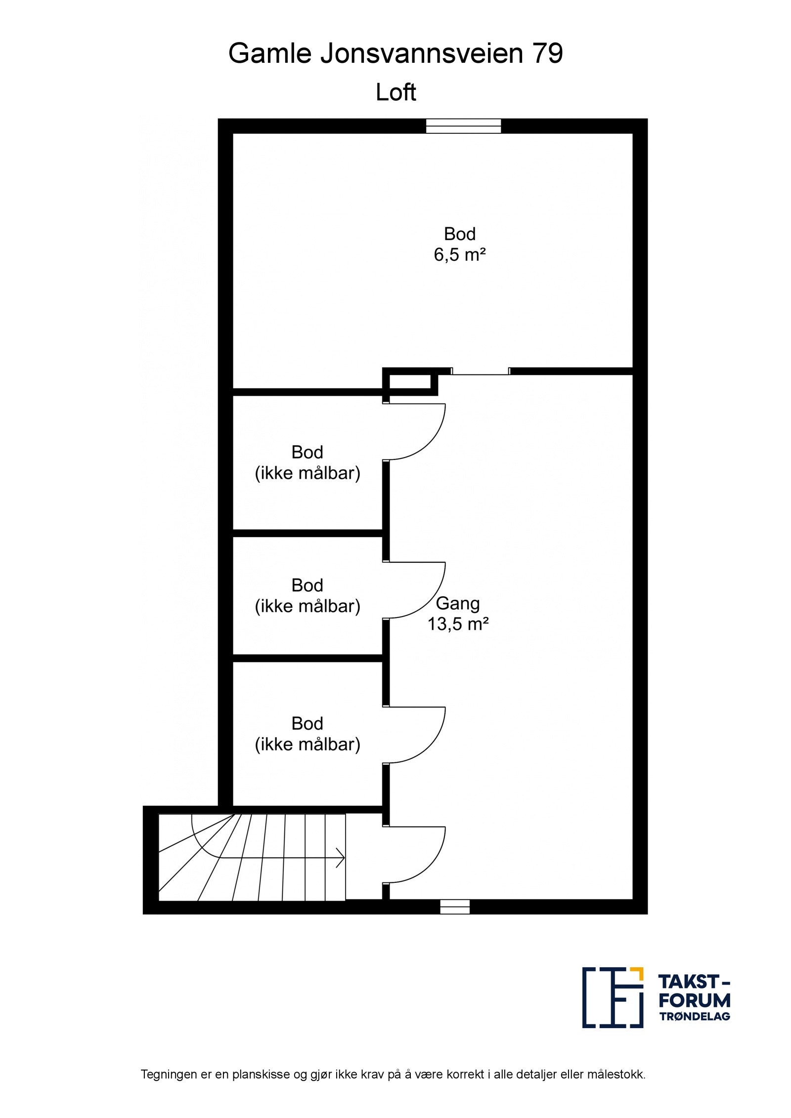 Planskisse loft Galleribilde