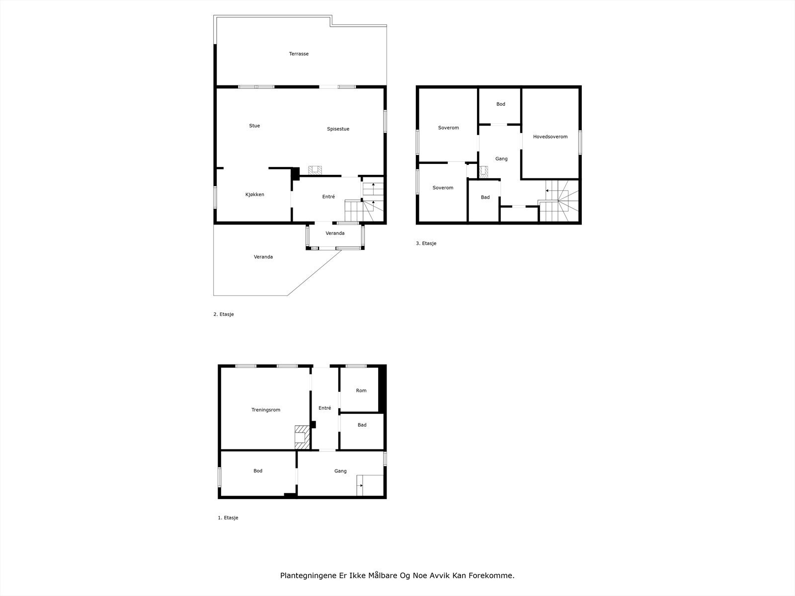 Plantegning, alle etasjene. Galleribilde