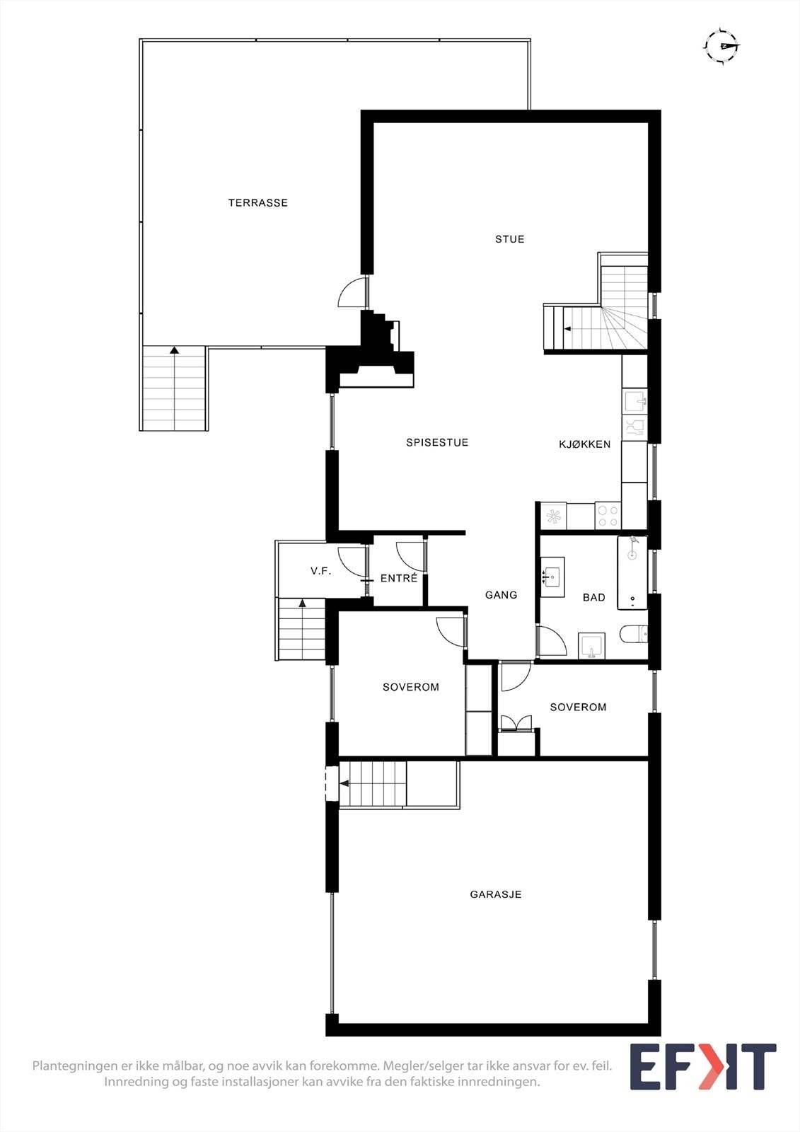 Plantegning 1. etasje Galleribilde