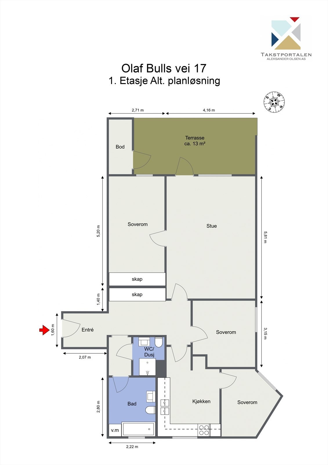 Alternativ planløsning Galleribilde