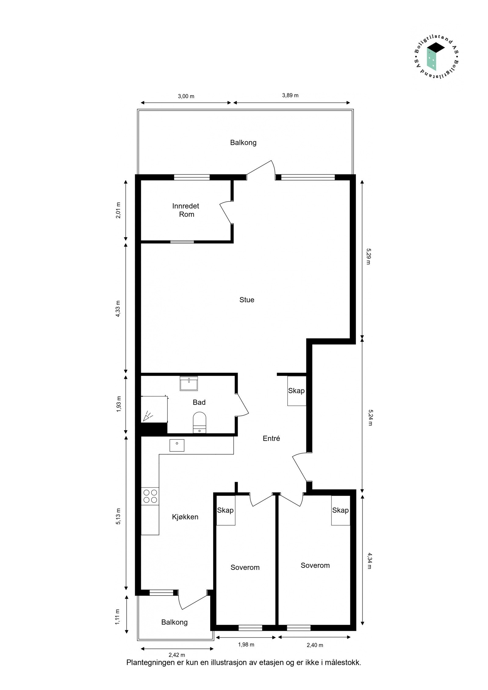 Plantegning til orientering. Galleribilde