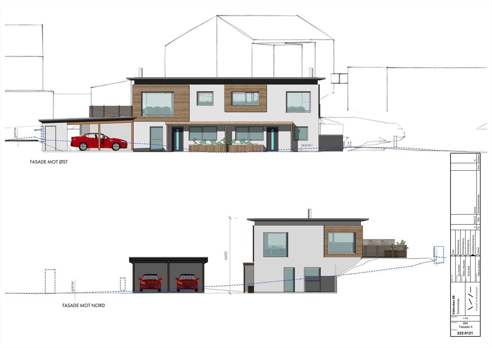 Fasade mot nord og øst. Galleribilde