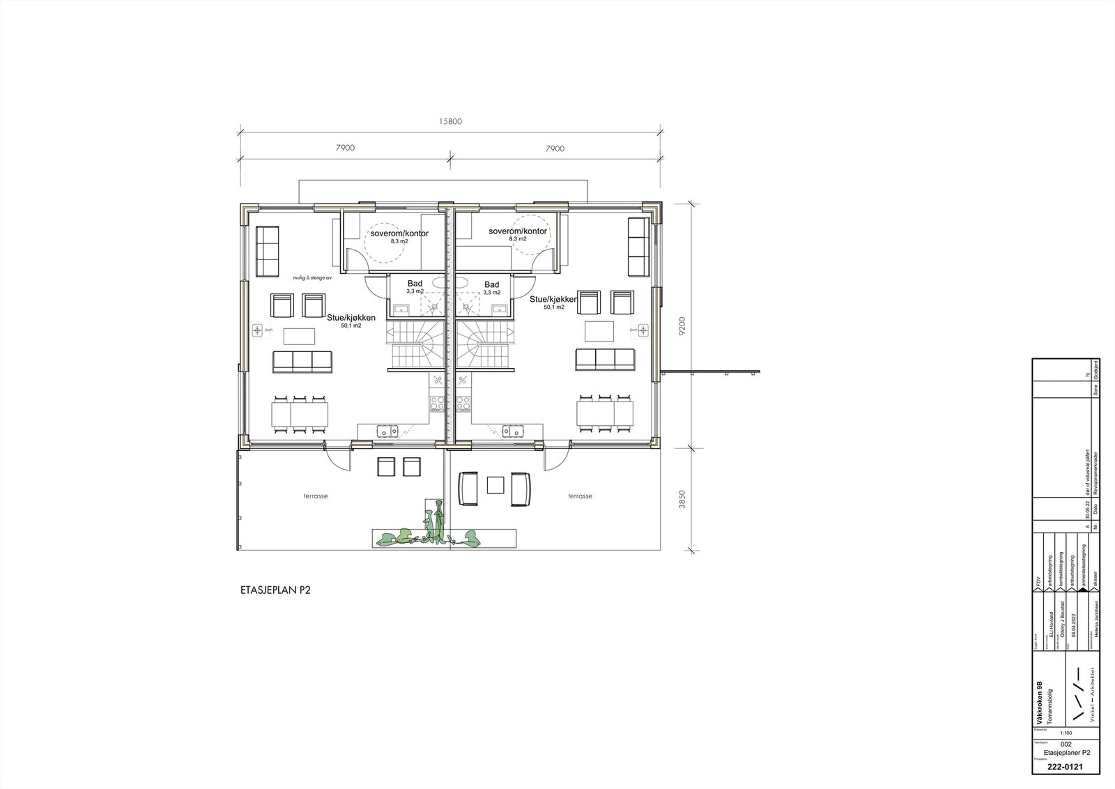 Skisse av første etasje. Galleribilde