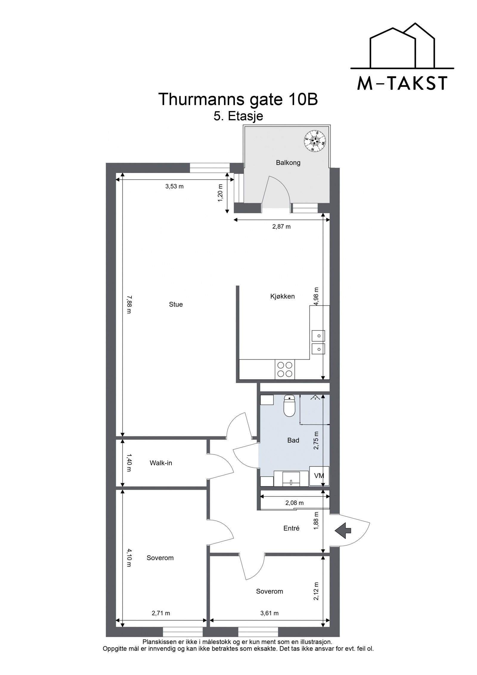 Planskisse - Thurmanns gate 10B - 5. Etasje Galleribilde