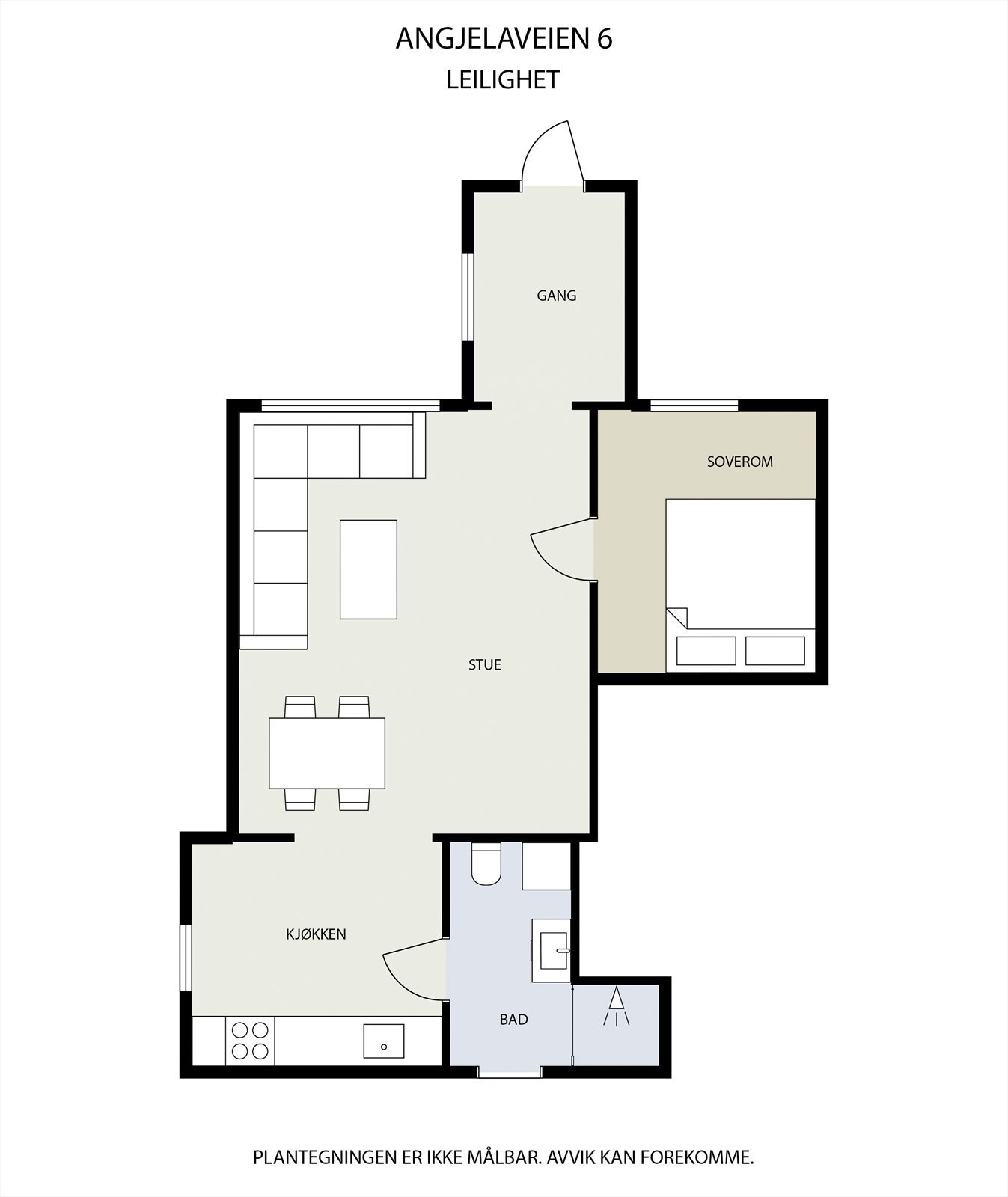 Plantegning av leiligheten. Galleribilde