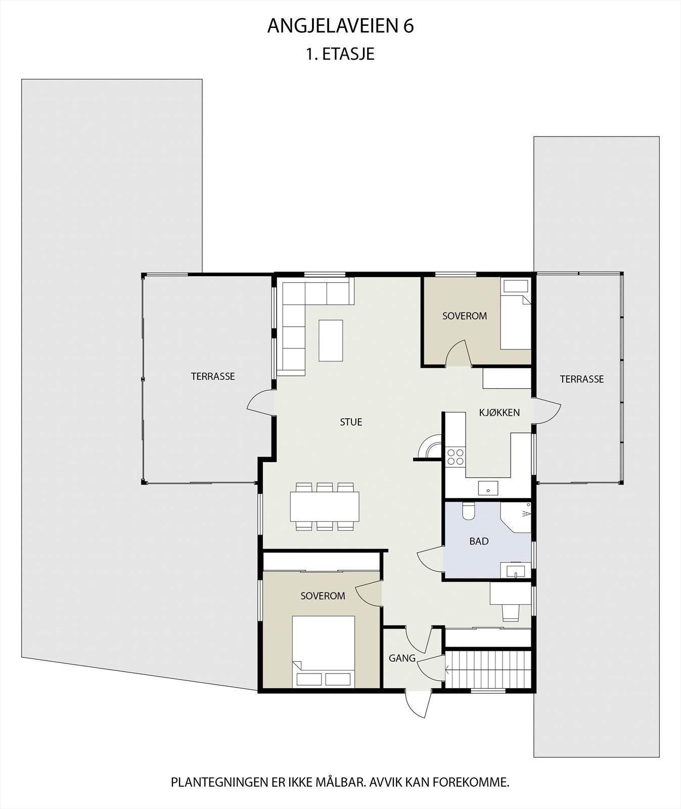 Plantegning av 1. etasje. Galleribilde