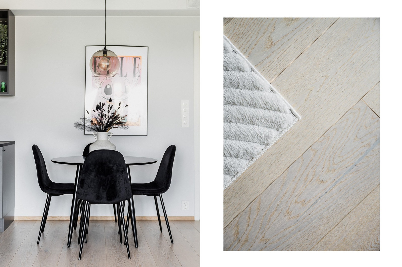 Dekorative farge- og materialvalg. Galleribilde