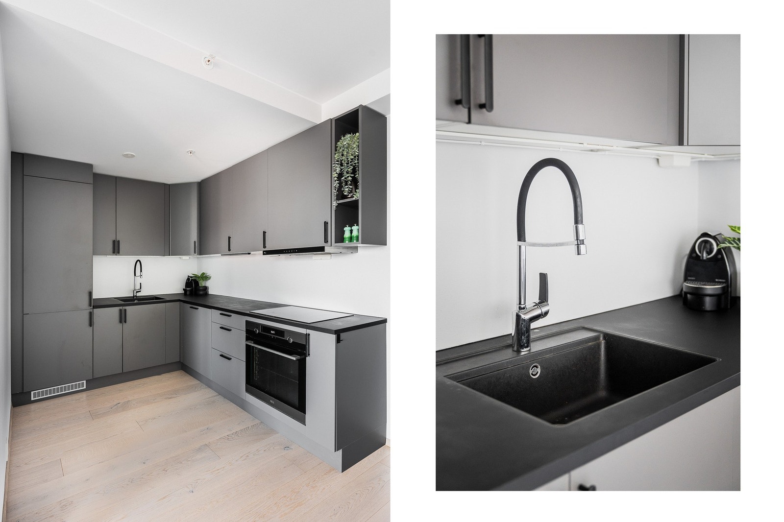 Moderne kjøkken med praktisk utforming. Galleribilde