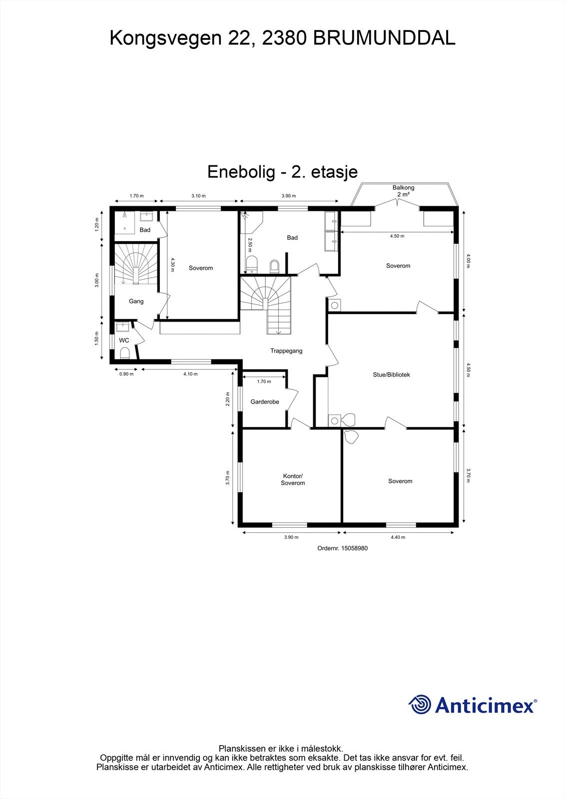 Plantegning 2. etasje Galleribilde