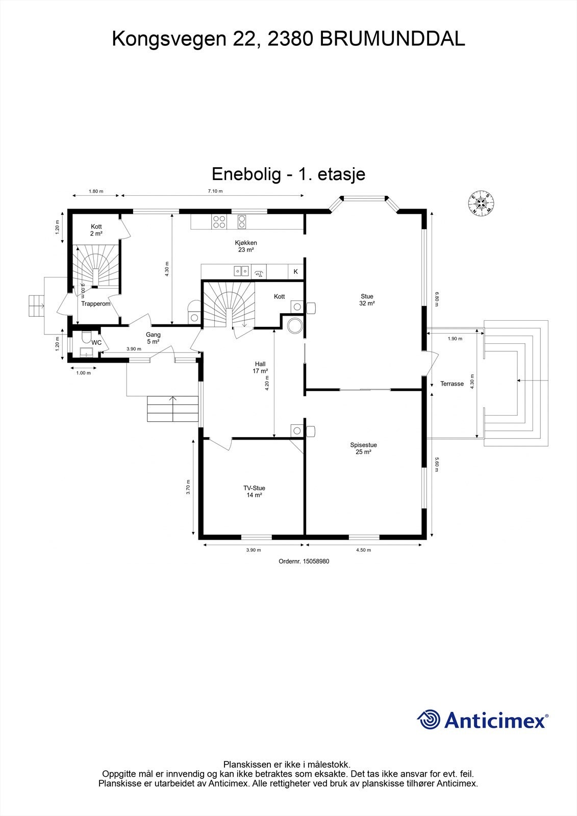Plantegning 1. etasje Galleribilde