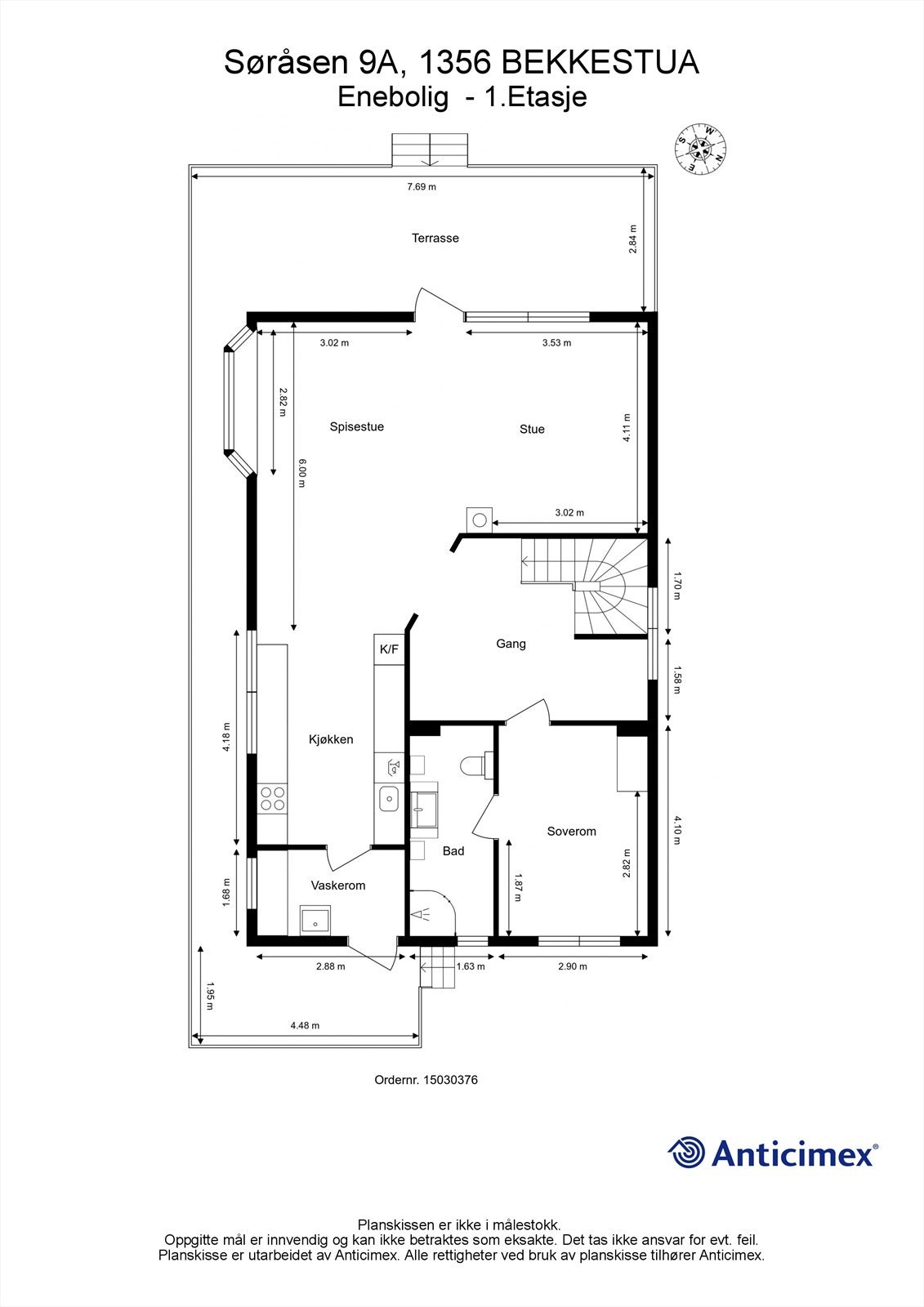 Plantegning 1. etasje Galleribilde