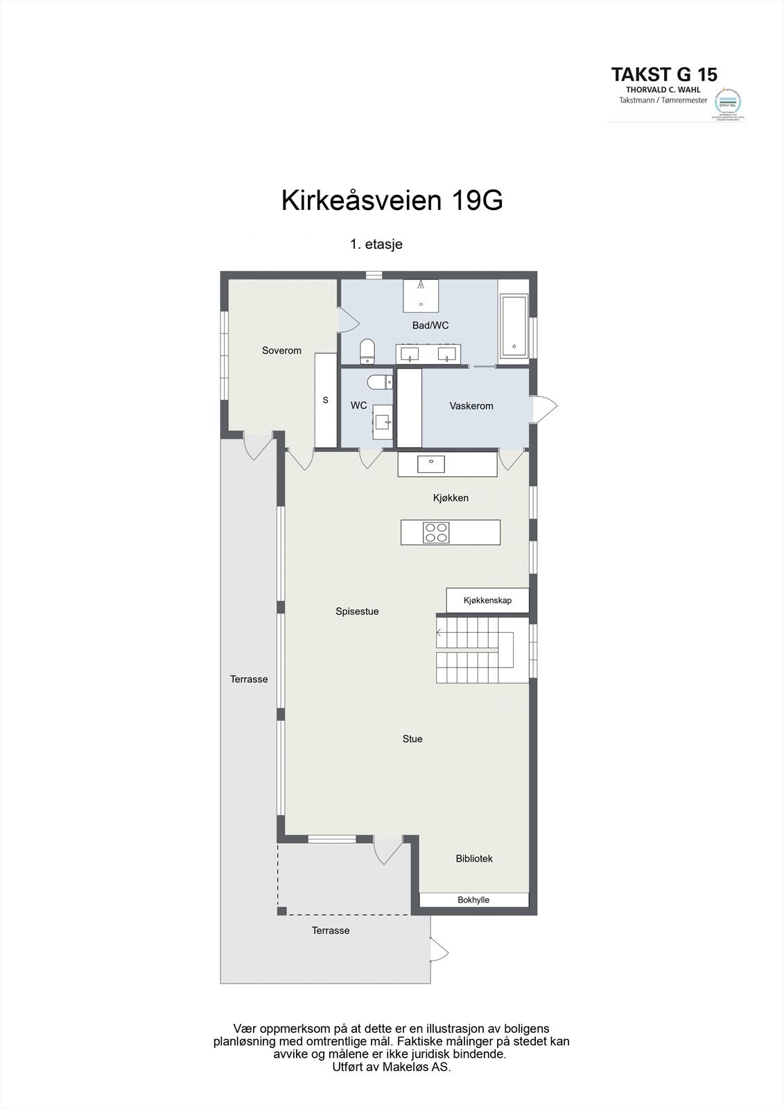 Plantegning for 1 etasje. Galleribilde