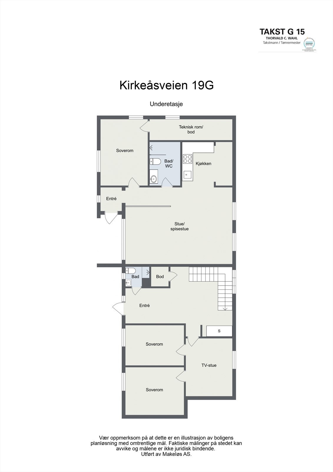 Plantegning for U. etasje Galleribilde