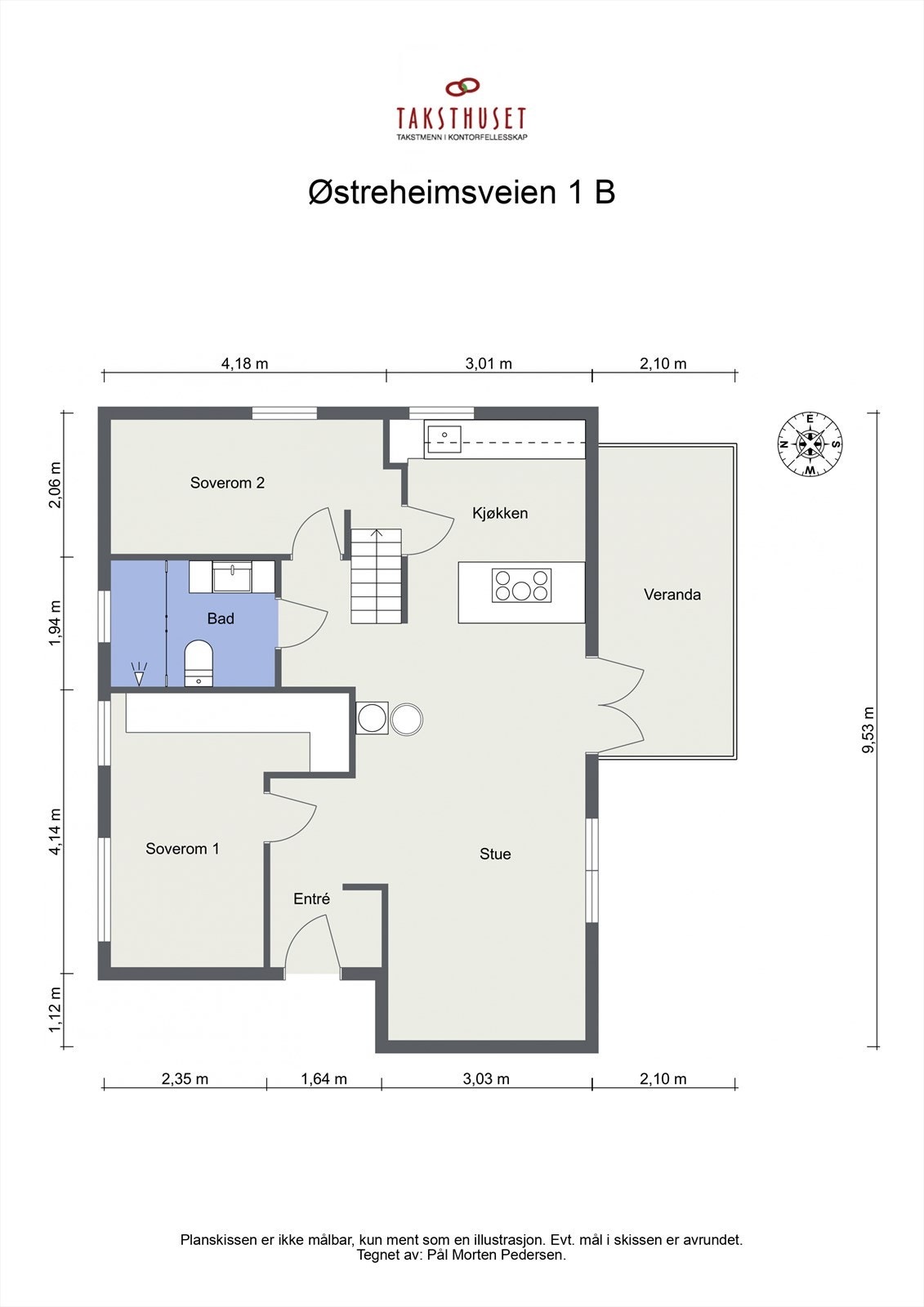 Østreheimsveien 1 B - 2. Etasje - 2D Floor Plan.jpg Galleribilde