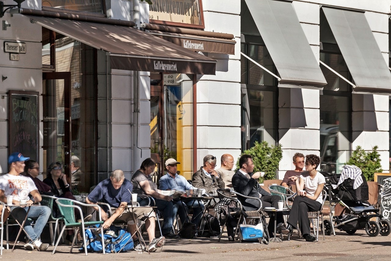 Kaffebrenneriet er en av mange caféer/serveringssteder i området Galleribilde