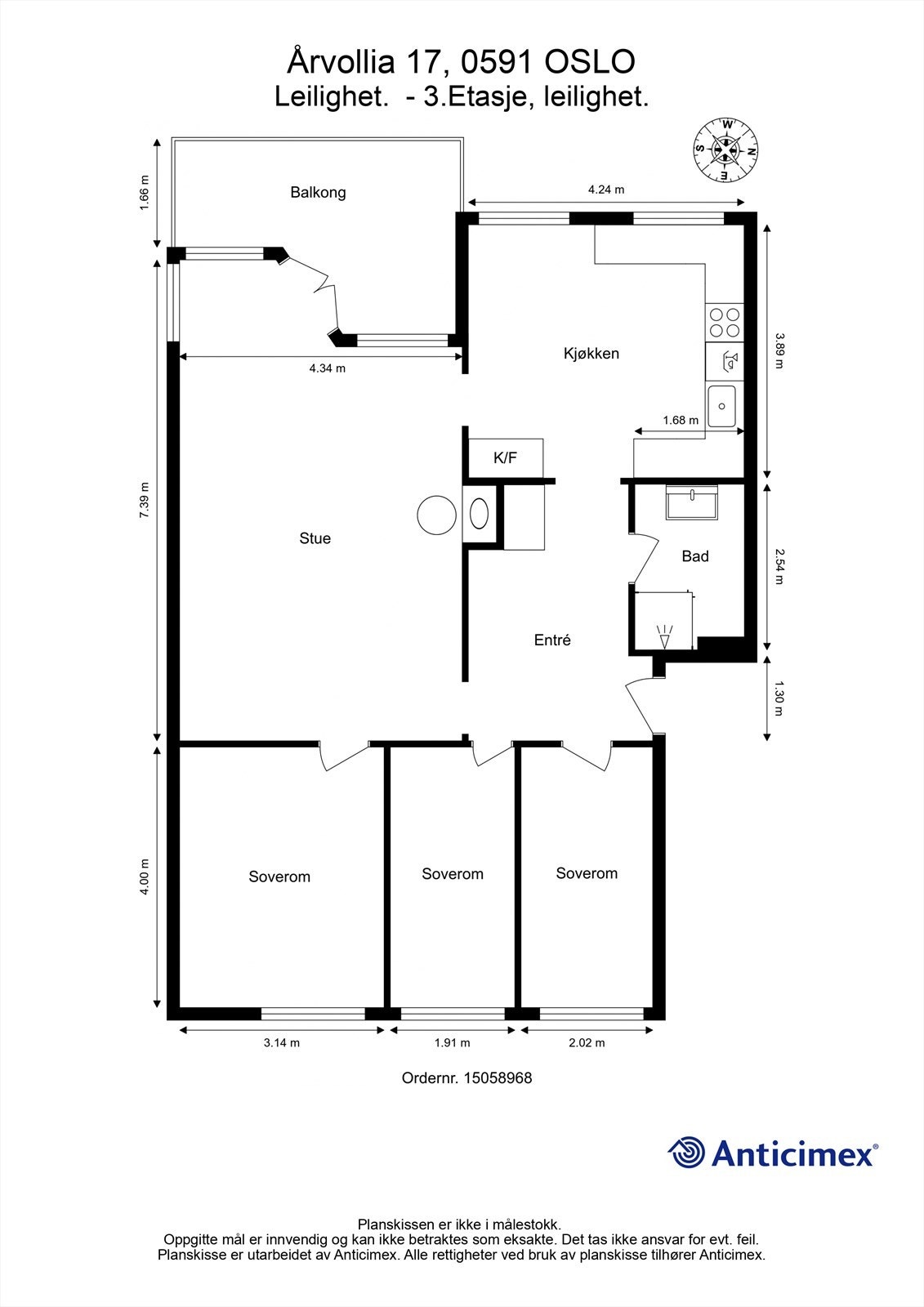 En pen og lys 4-roms endeleilighet med fjordutsikt, garasje og super beliggenhet i attraktivt sameie. Galleribilde